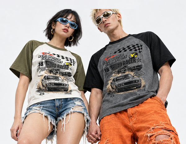 Unisex RACING Oversized Raglan - Image 1