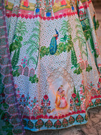 Powder Blue Designer Art Silk Heritage Lehenga Set for Women