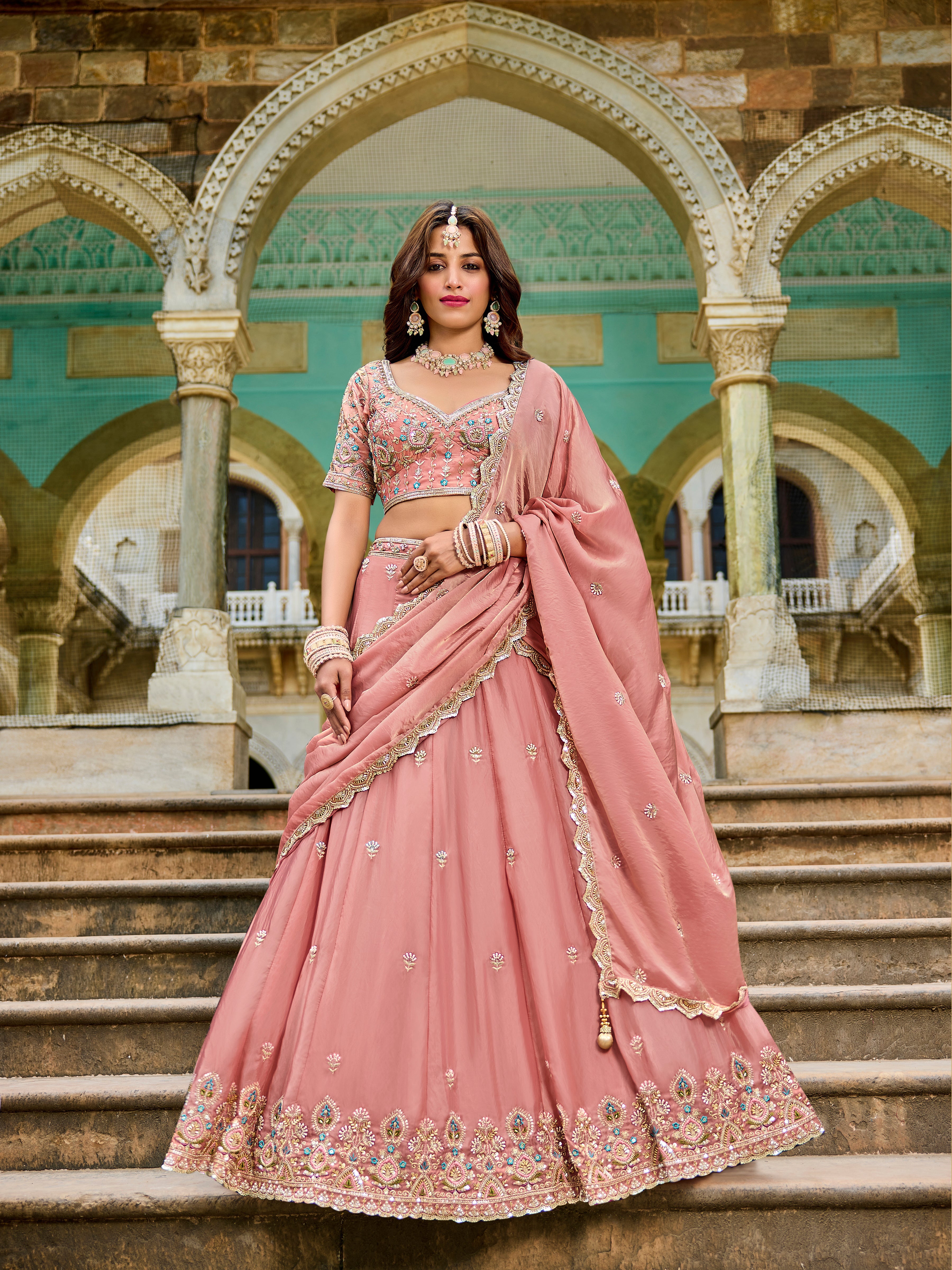 Blush Pink Lehenga  – Wedding & Party - Yugo