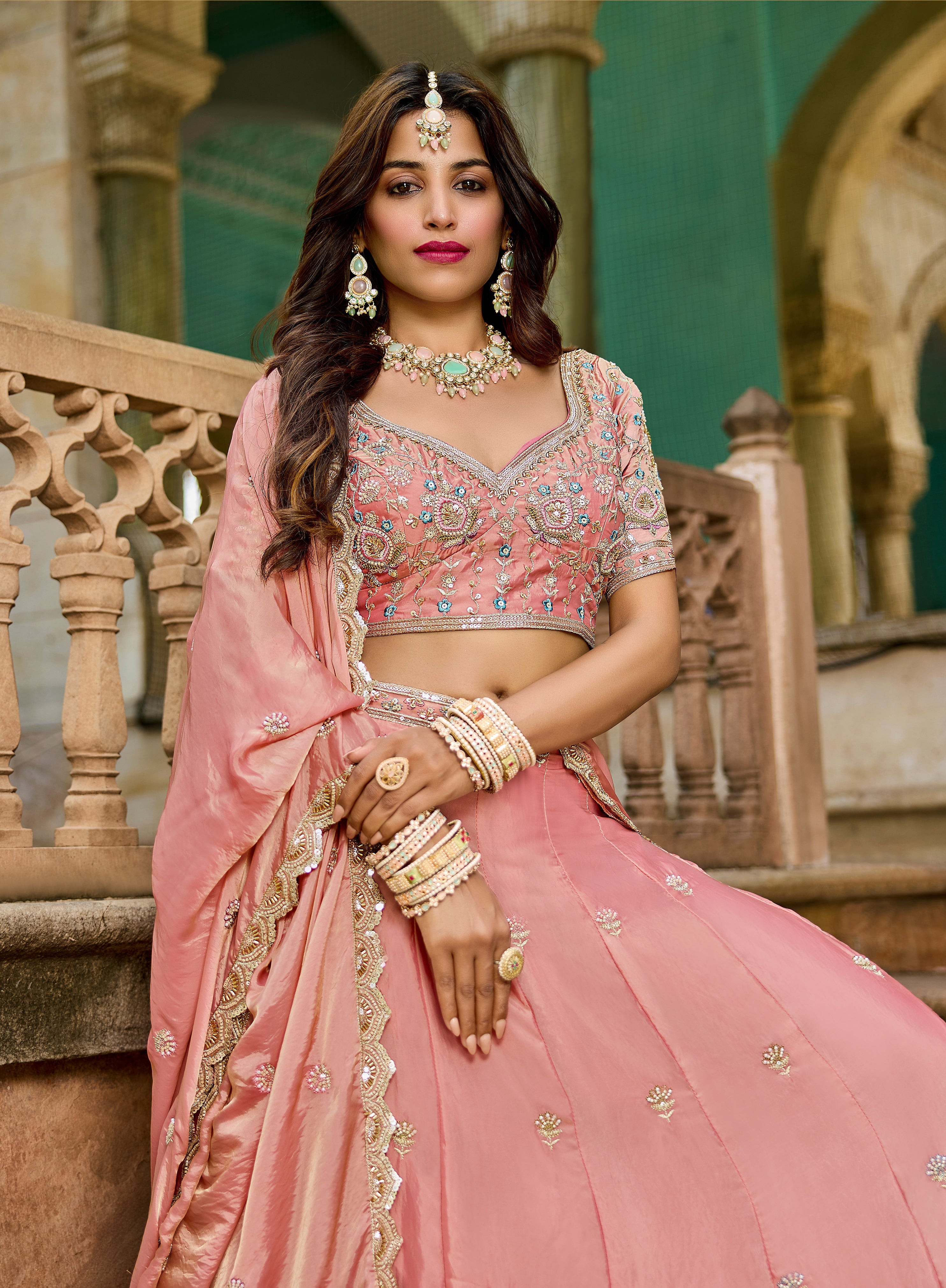 Blush Pink Lehenga  – Wedding & Party - Yugo