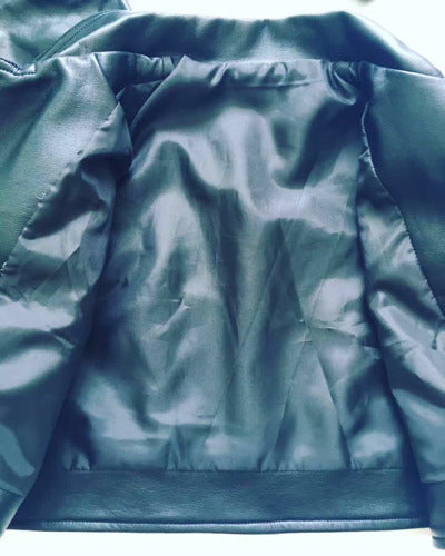 Girl's & Boy's PU lapel leather coat