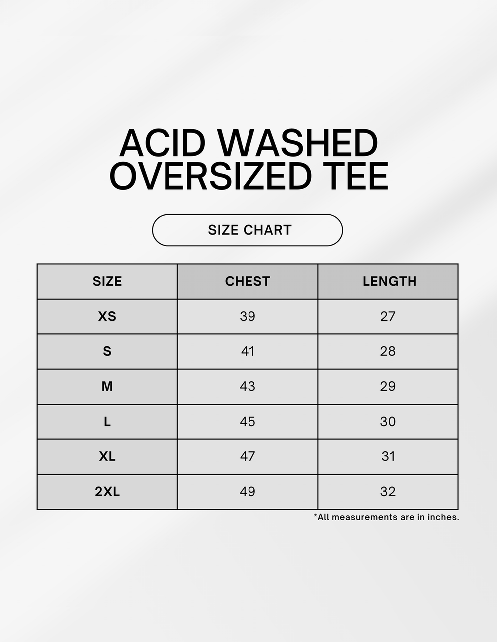 Unisex Acid Fearless Washed Oversized Tee - 5 Colors - 6 sizes