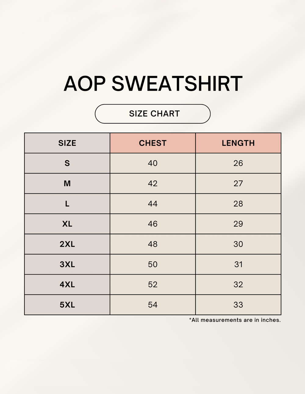 Color_Size Chart