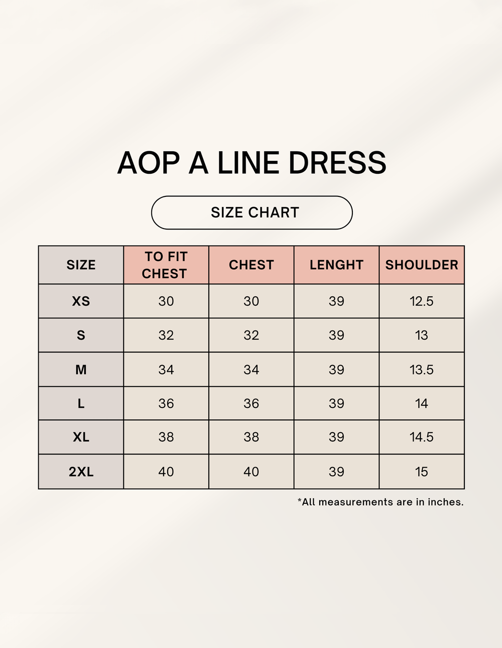 Color_Size Chart