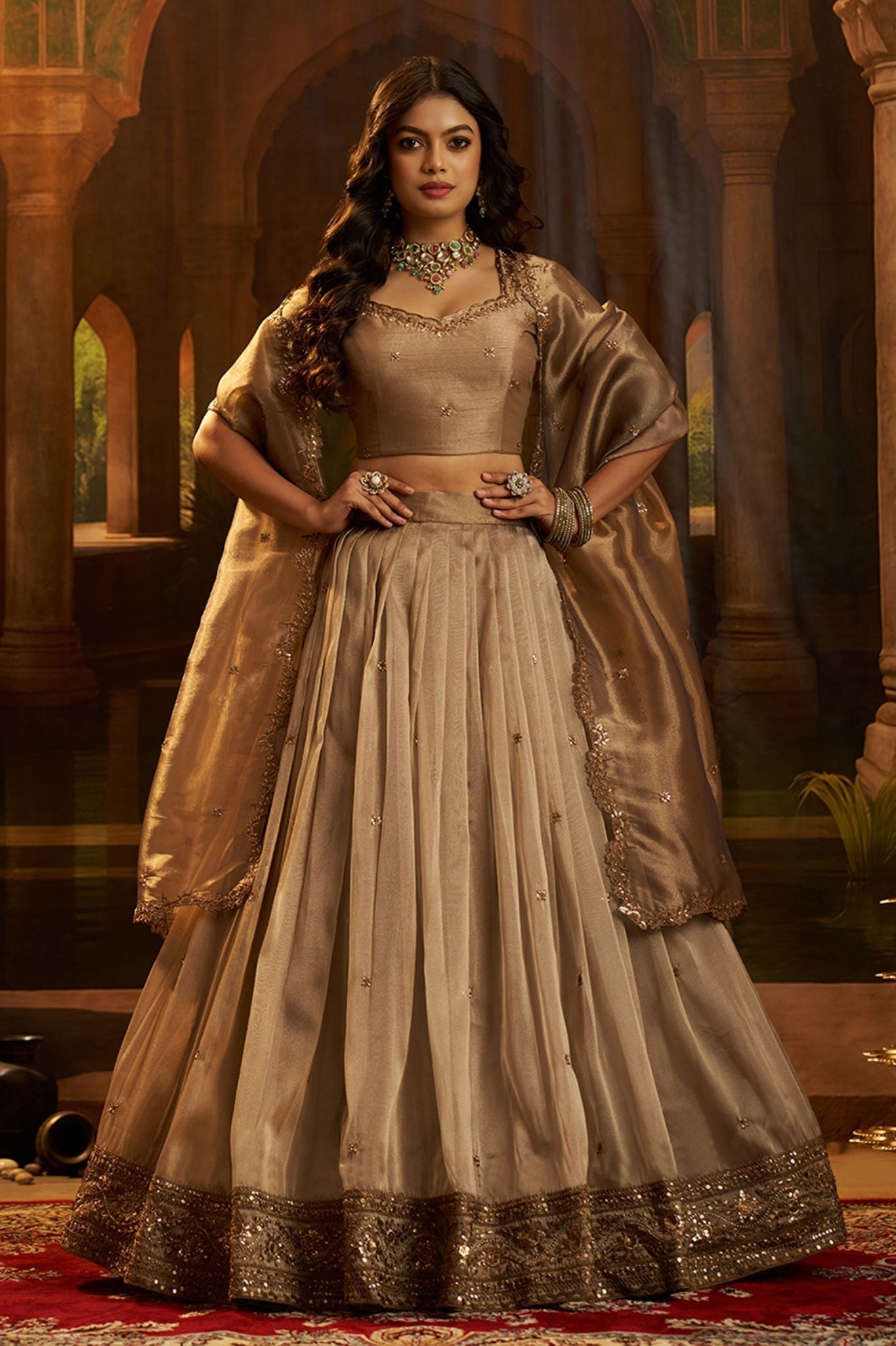 Pink Hiranya Silk Designer Lehenga Set with Embroidered Dupatta