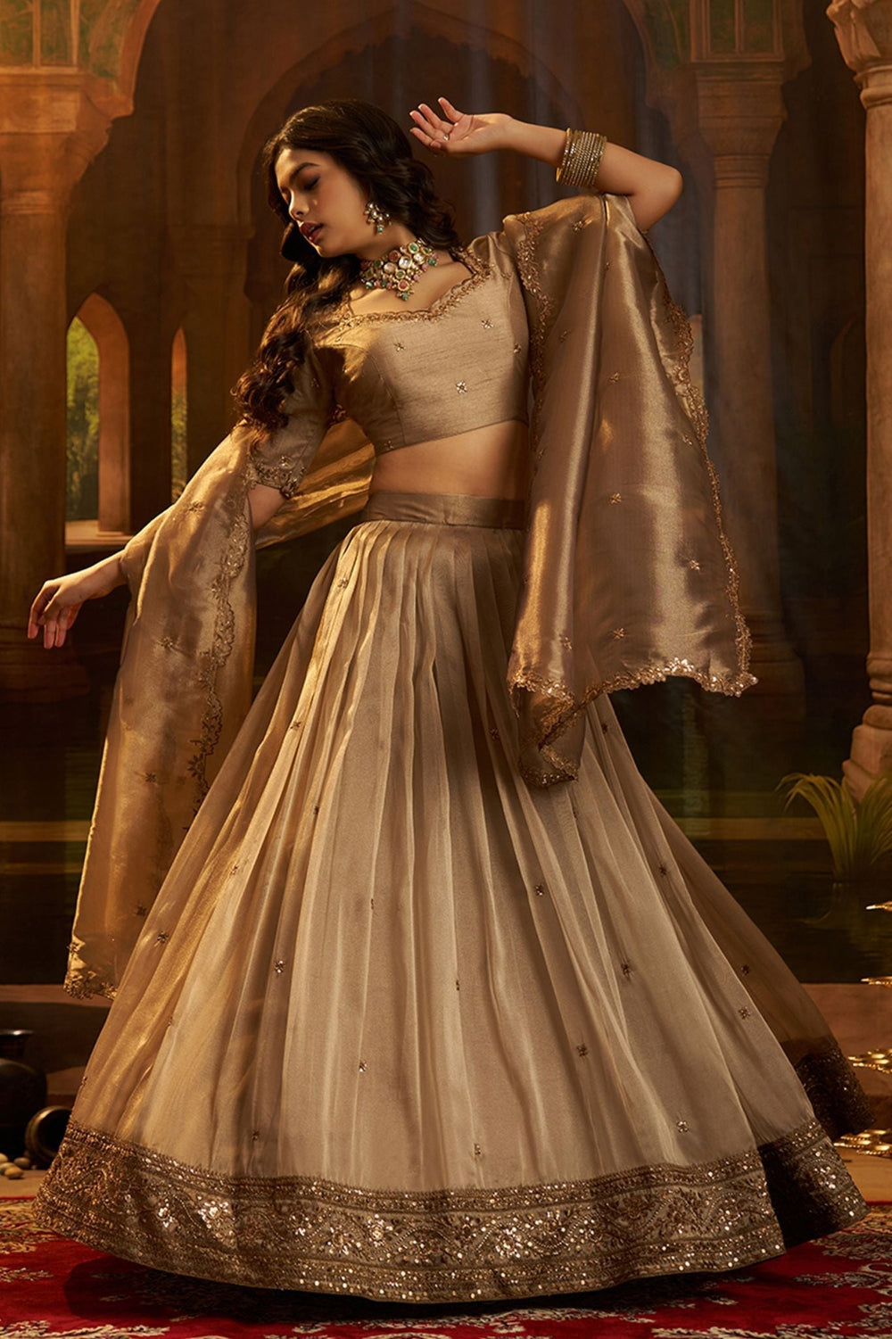 Pink Hiranya Silk Designer Lehenga Set with Embroidered Dupatta