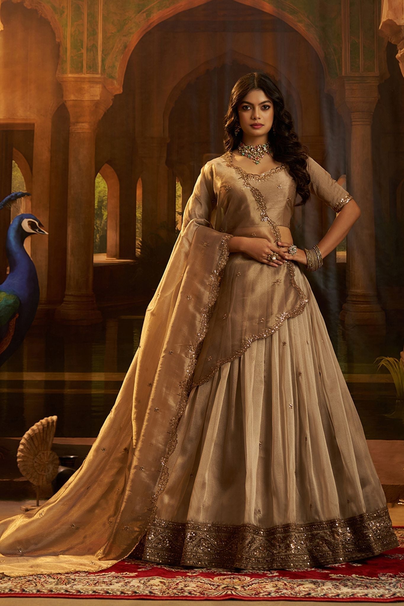 Pink Hiranya Silk Designer Lehenga Set with Embroidered Dupatta