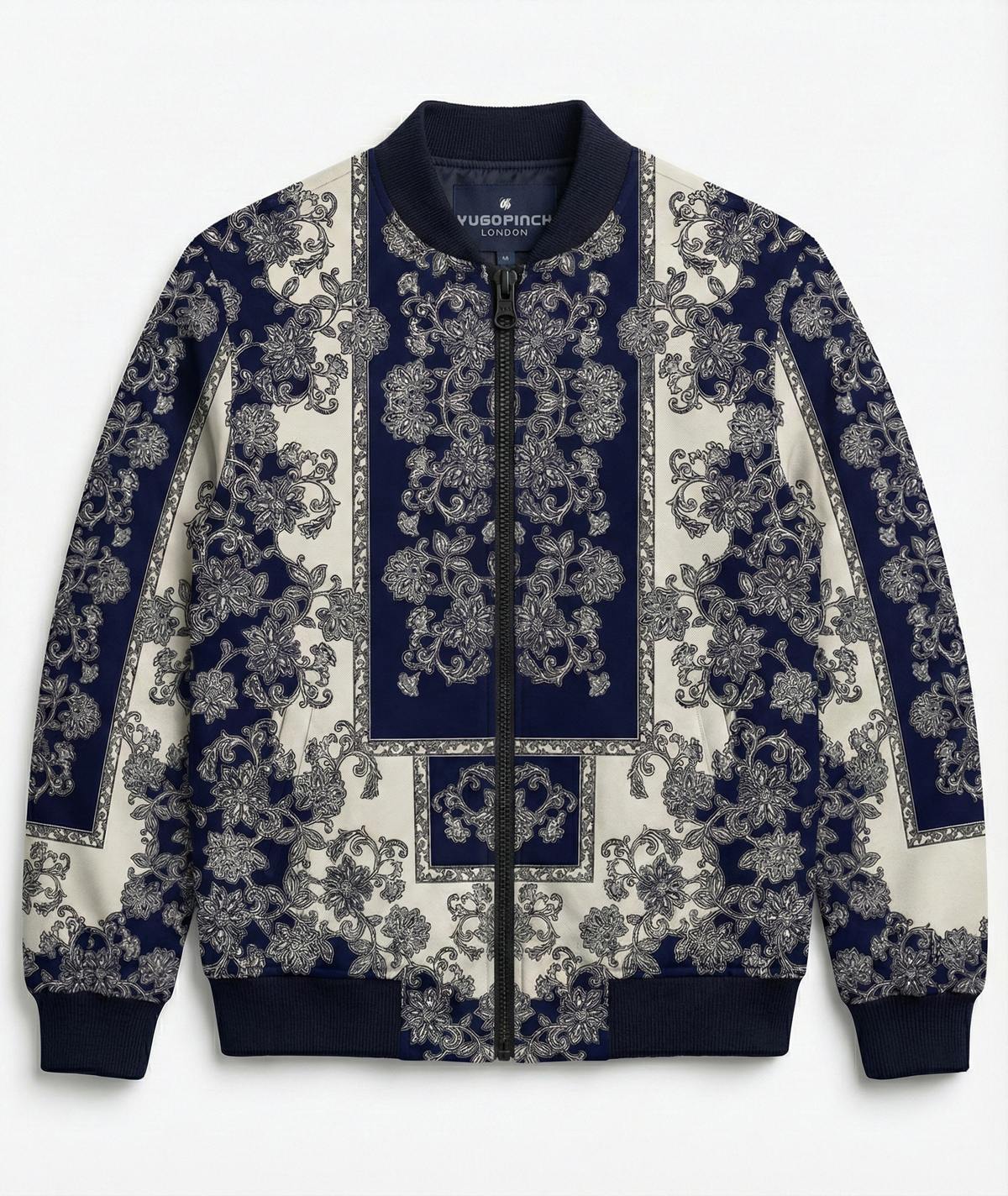 Opulent Baroque Bomber - Unisex AOP 240 GSM premium poly brushed fleece Bomber Jacket - 6 sizes
