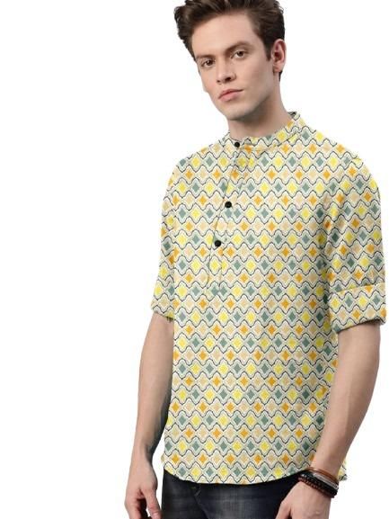 Men's Printed Cotton Shirt