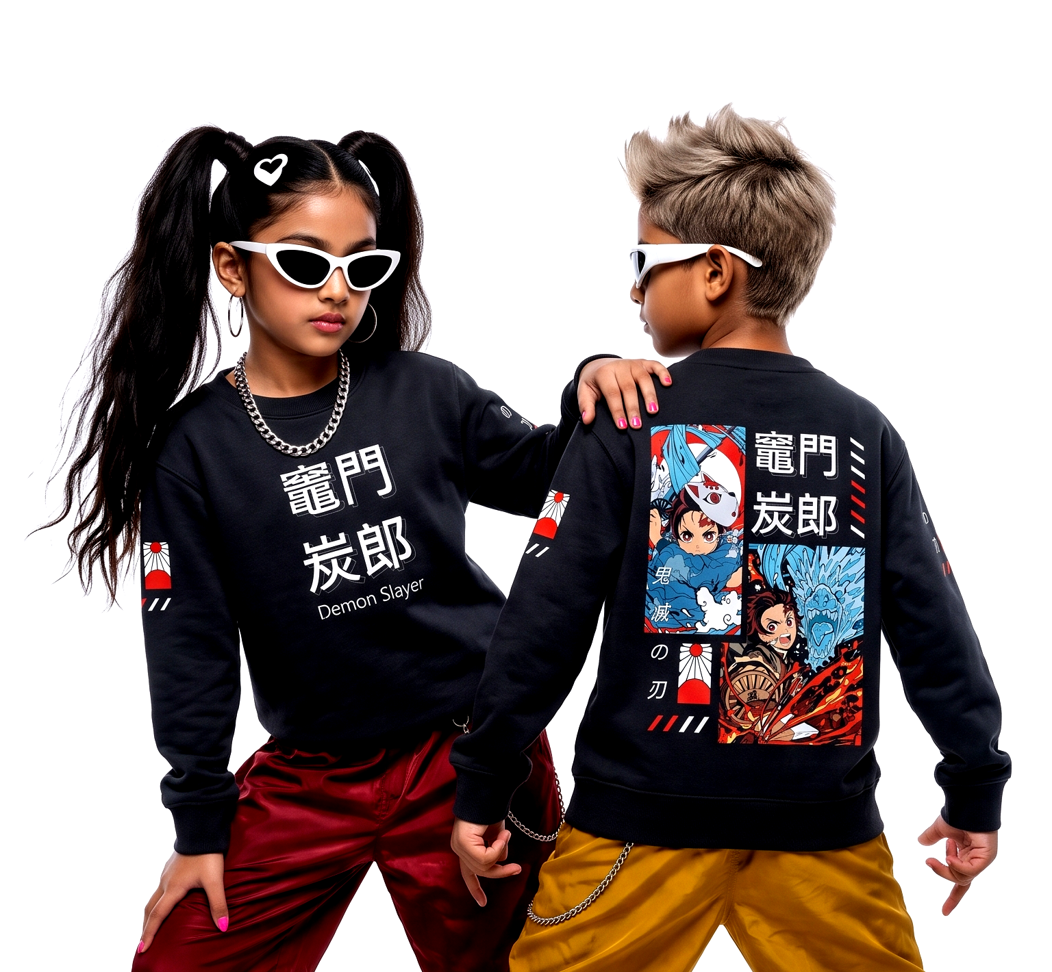 Unisex AOP Anime Kids Sweatshirt, 5 sizes
