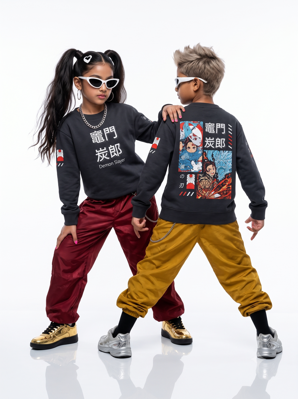 Unisex AOP Anime Kids Sweatshirt, 5 sizes