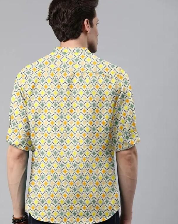 Men's Printed Cotton Shirt