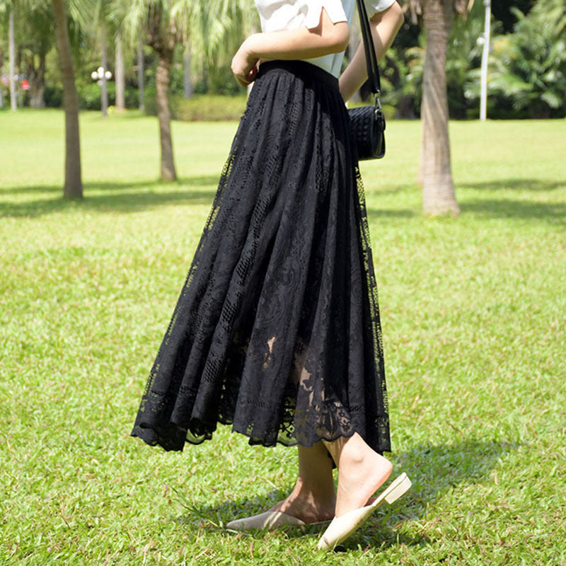 Korean Crocheted Lace Skirt