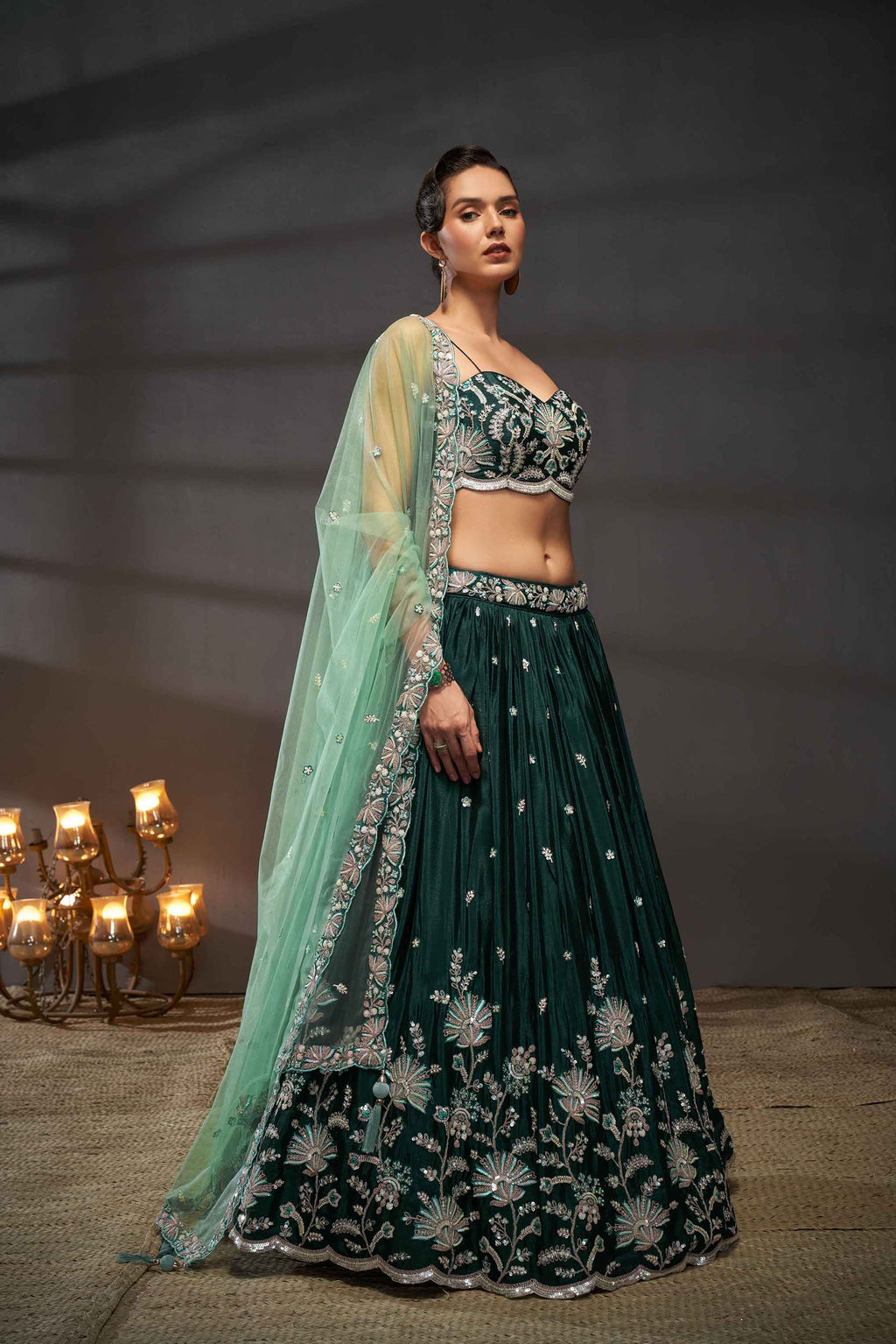 Women's Gorgeous Lehenga Set - Semi Stitched