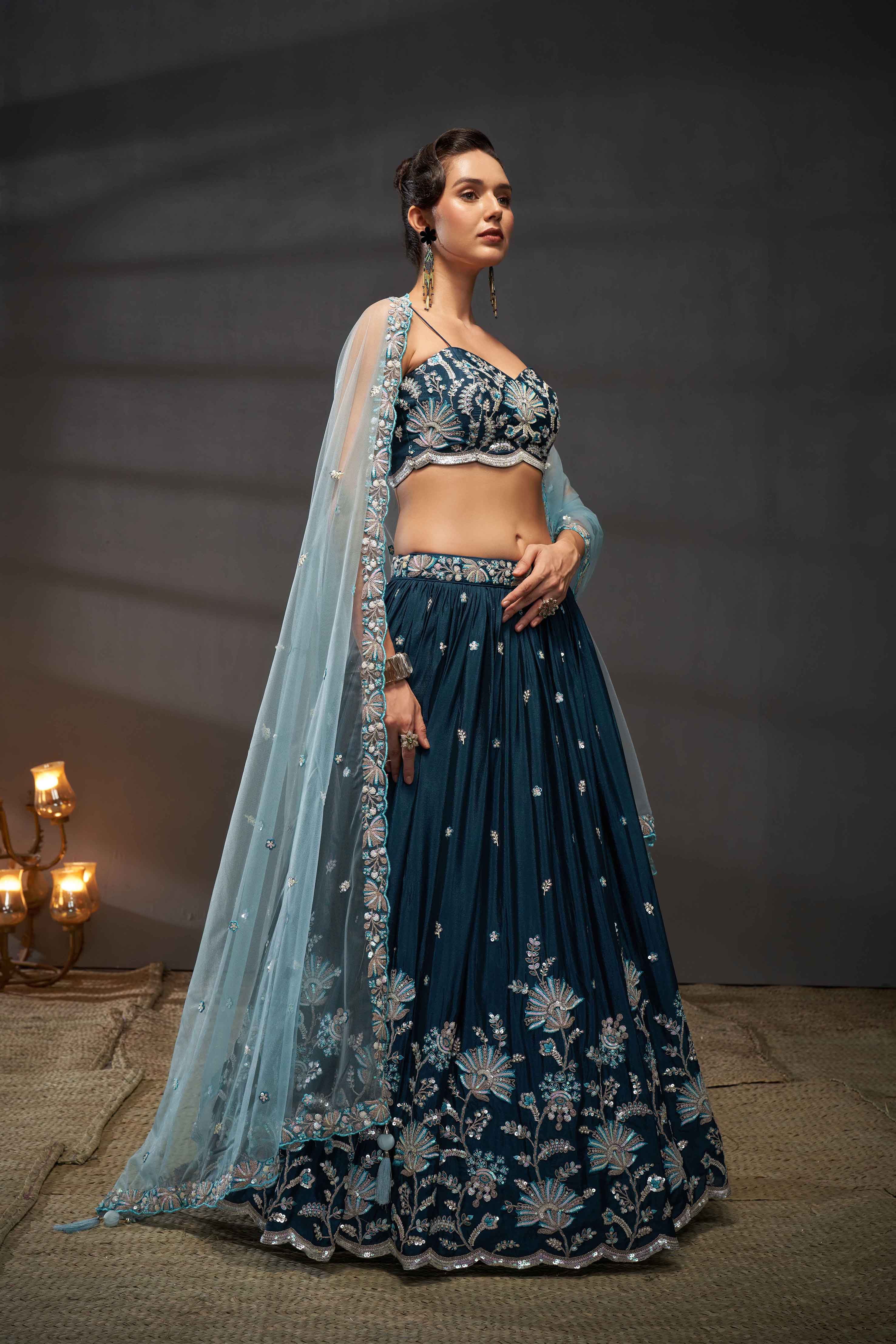 Women's Gorgeous Lehenga Set - Semi Stitched
