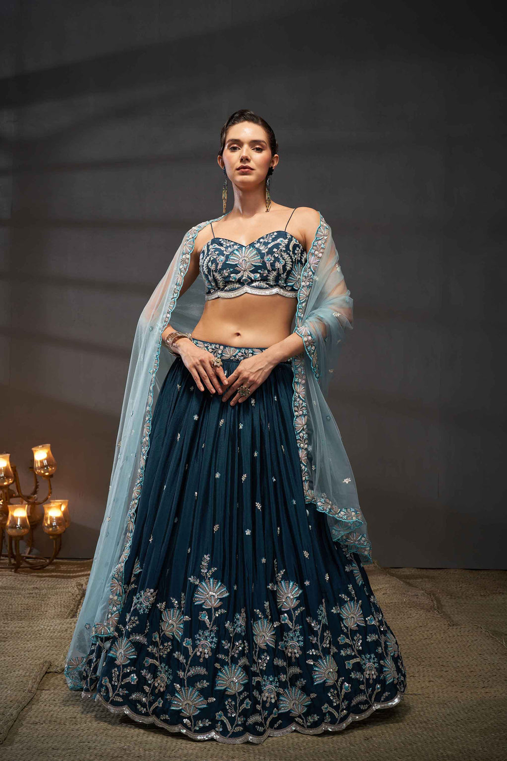 Women's Gorgeous Lehenga Set - Semi Stitched