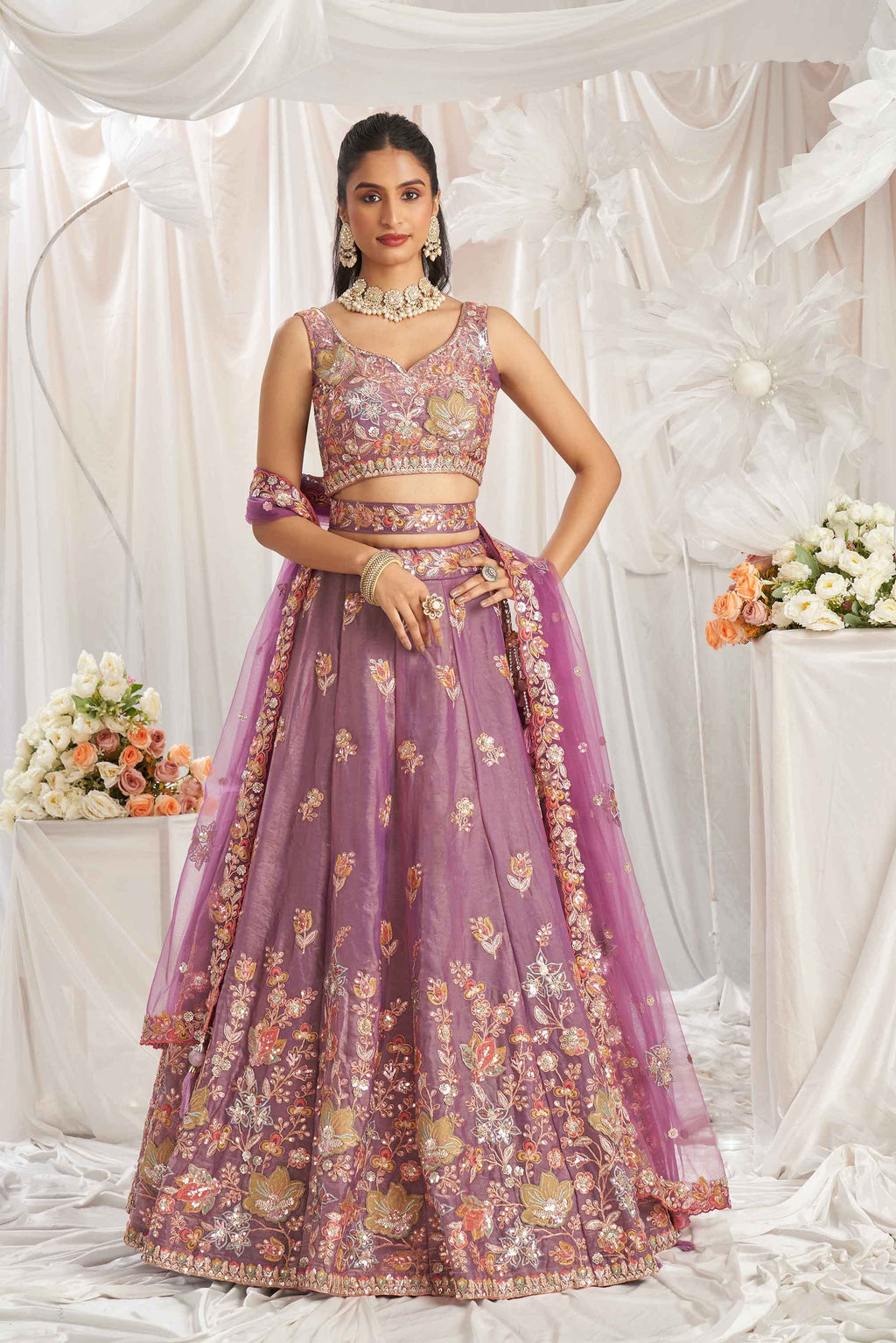Women's Designer Wedding Outfit - Semi Stitched