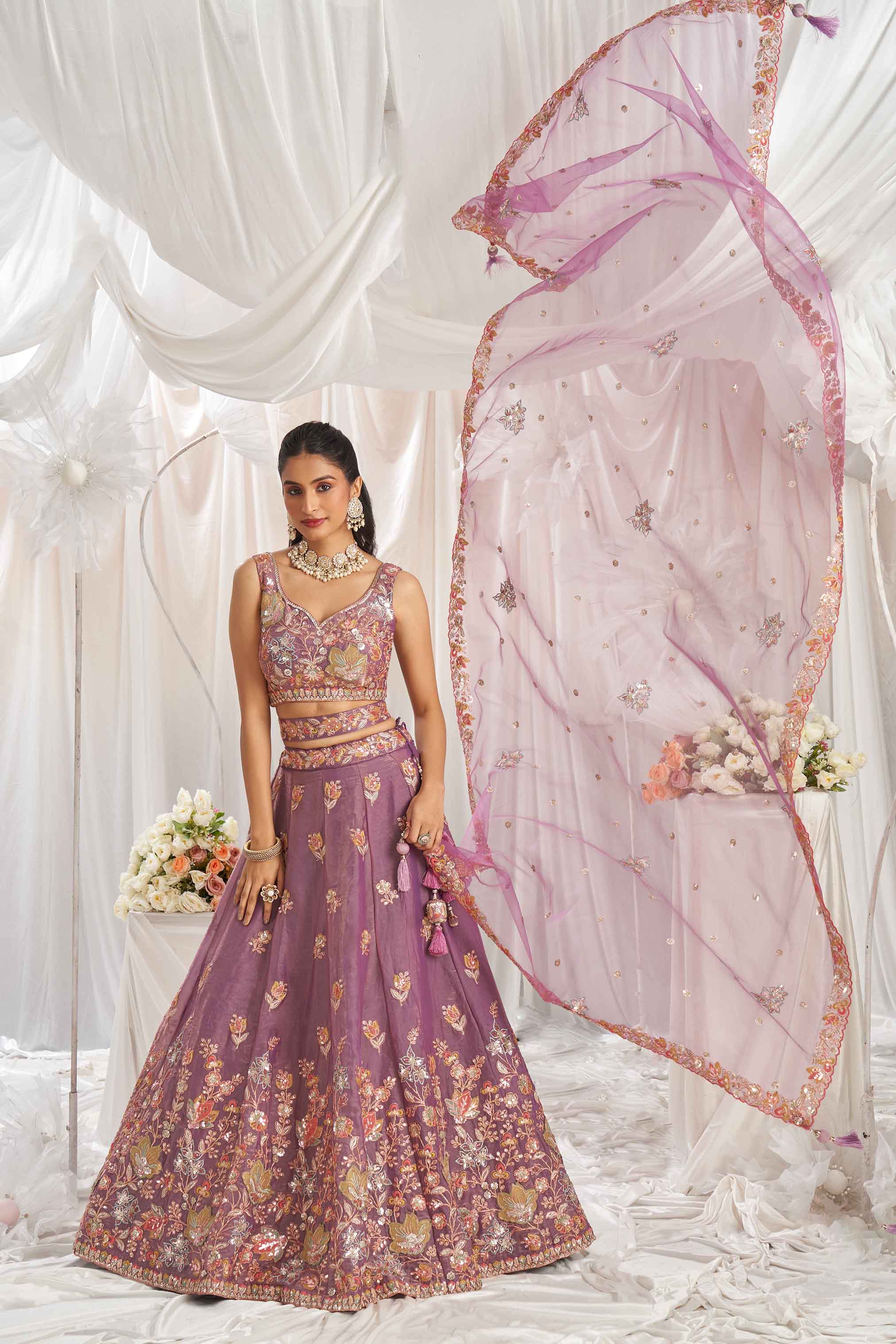 Women's Designer Wedding Outfit - Semi Stitched