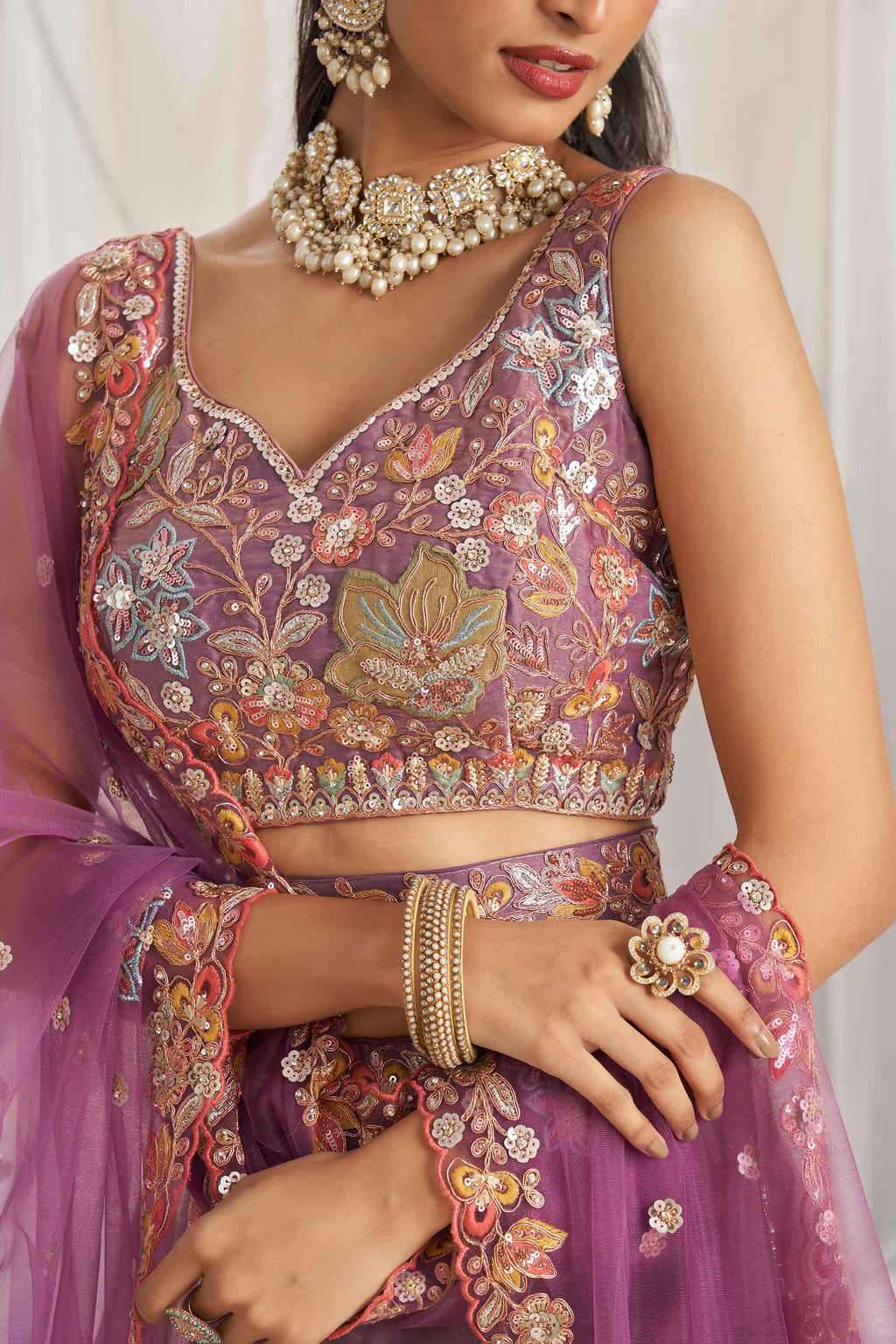 Women's Designer Wedding Outfit - Semi Stitched