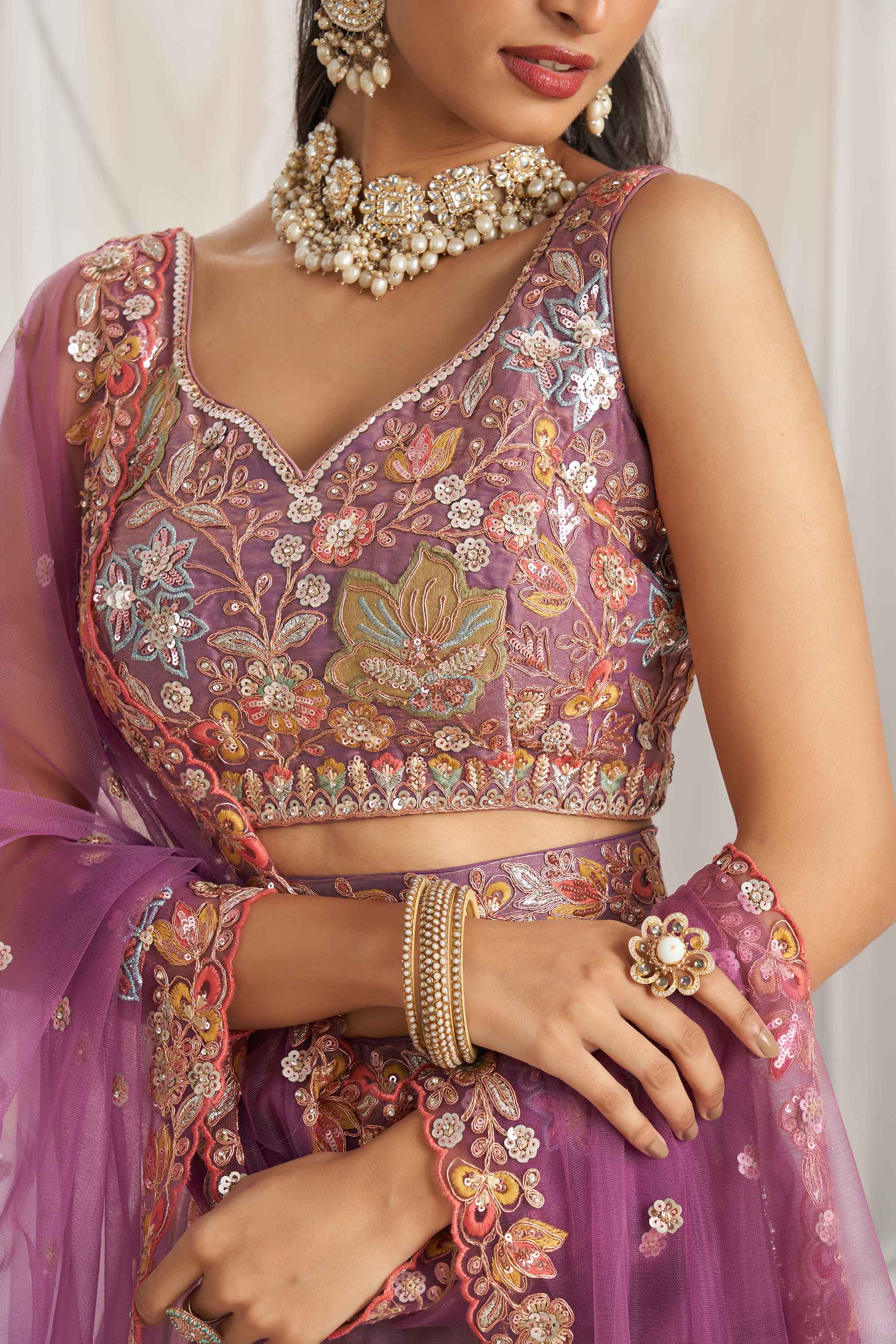 Women's Designer Wedding Outfit - Semi Stitched