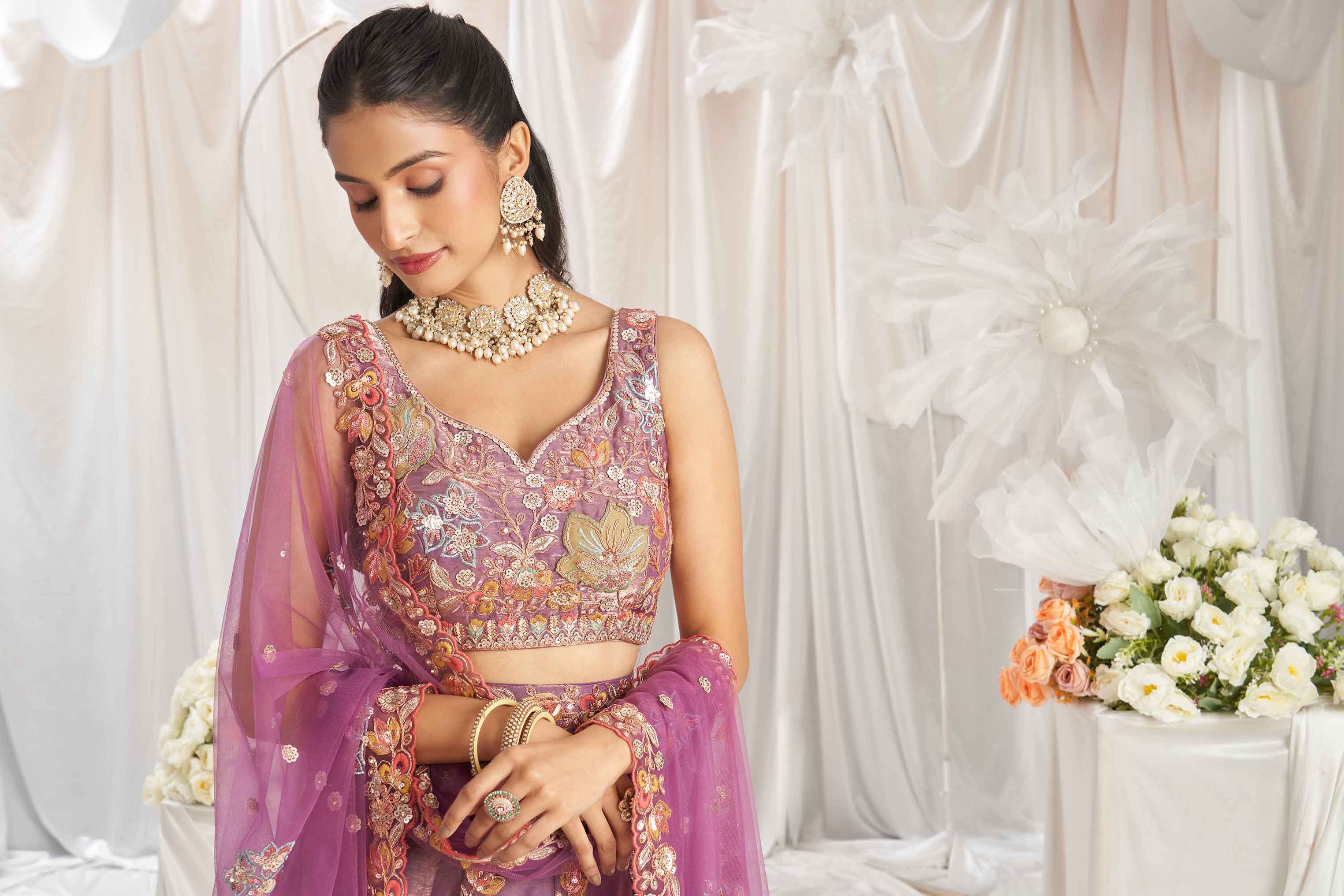 Women's Designer Wedding Outfit - Semi Stitched