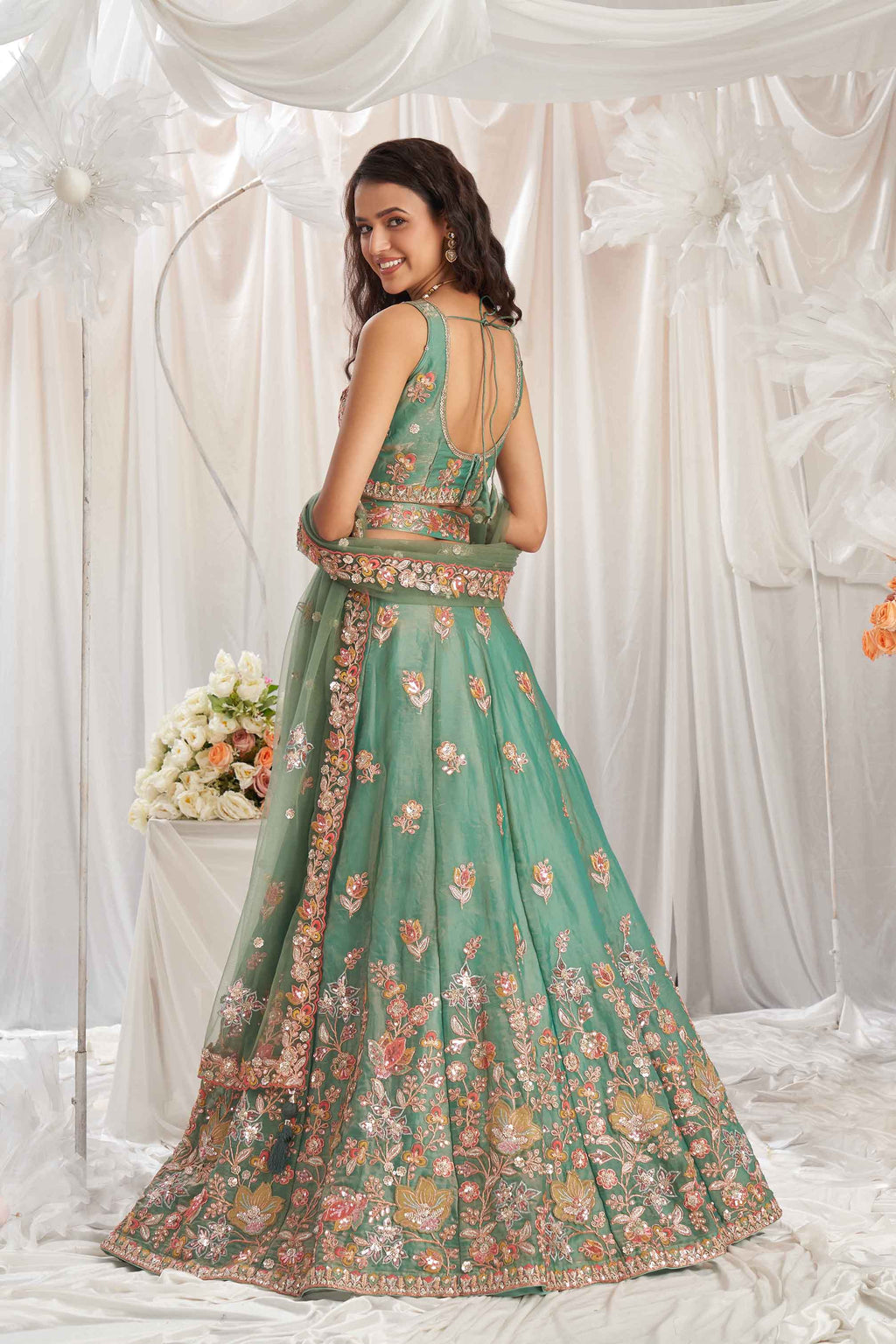 Women's Designer Wedding Outfit - Semi Stitched