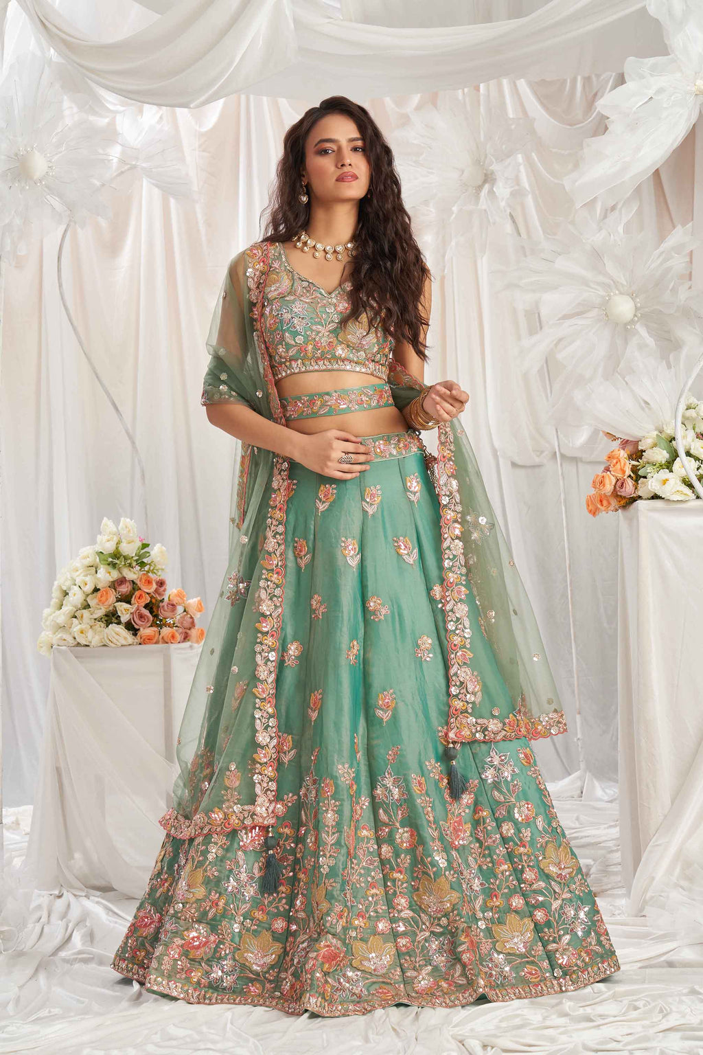 Women's Designer Wedding Outfit - Semi Stitched