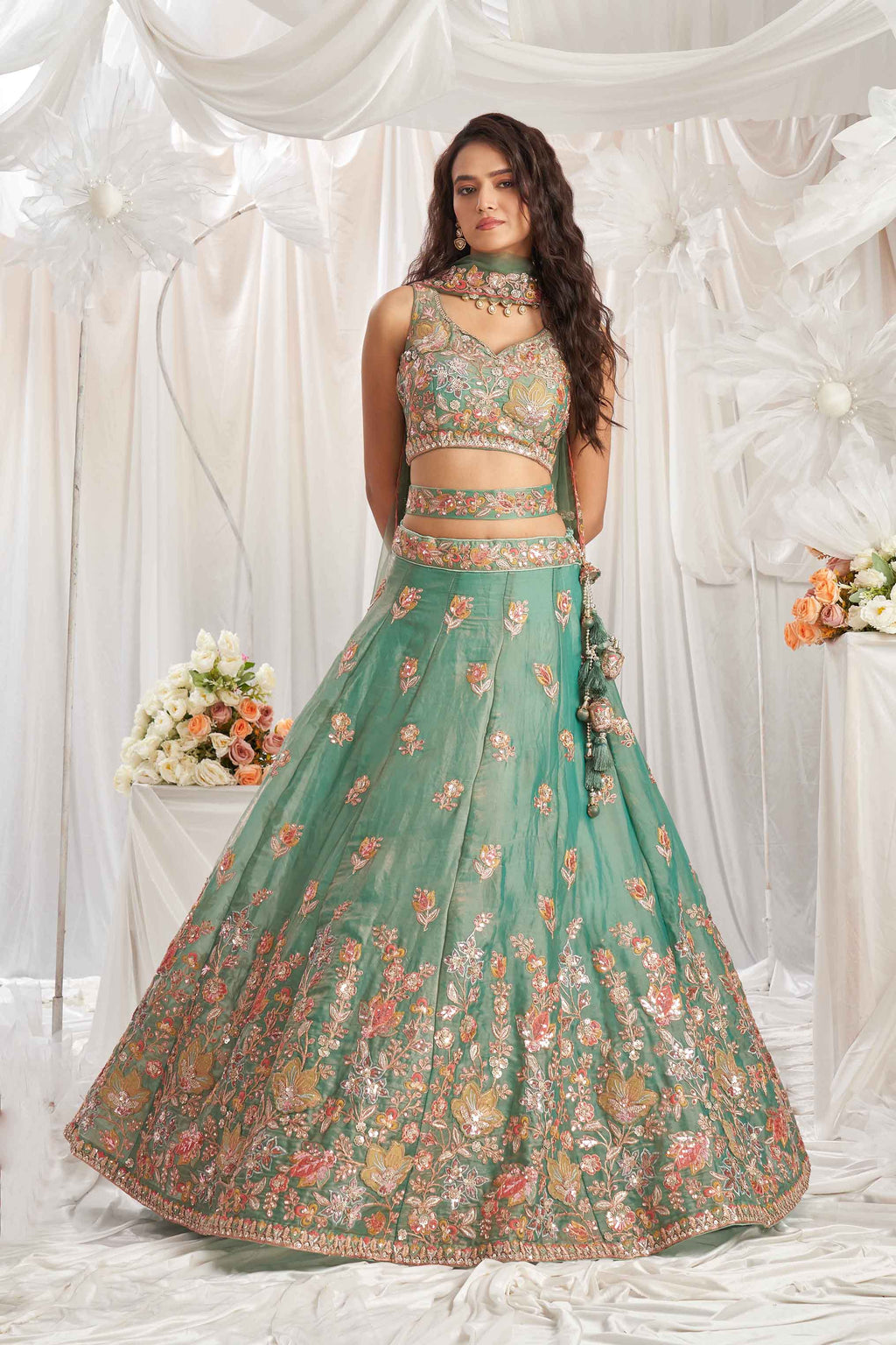 Women's Designer Wedding Outfit - Semi Stitched