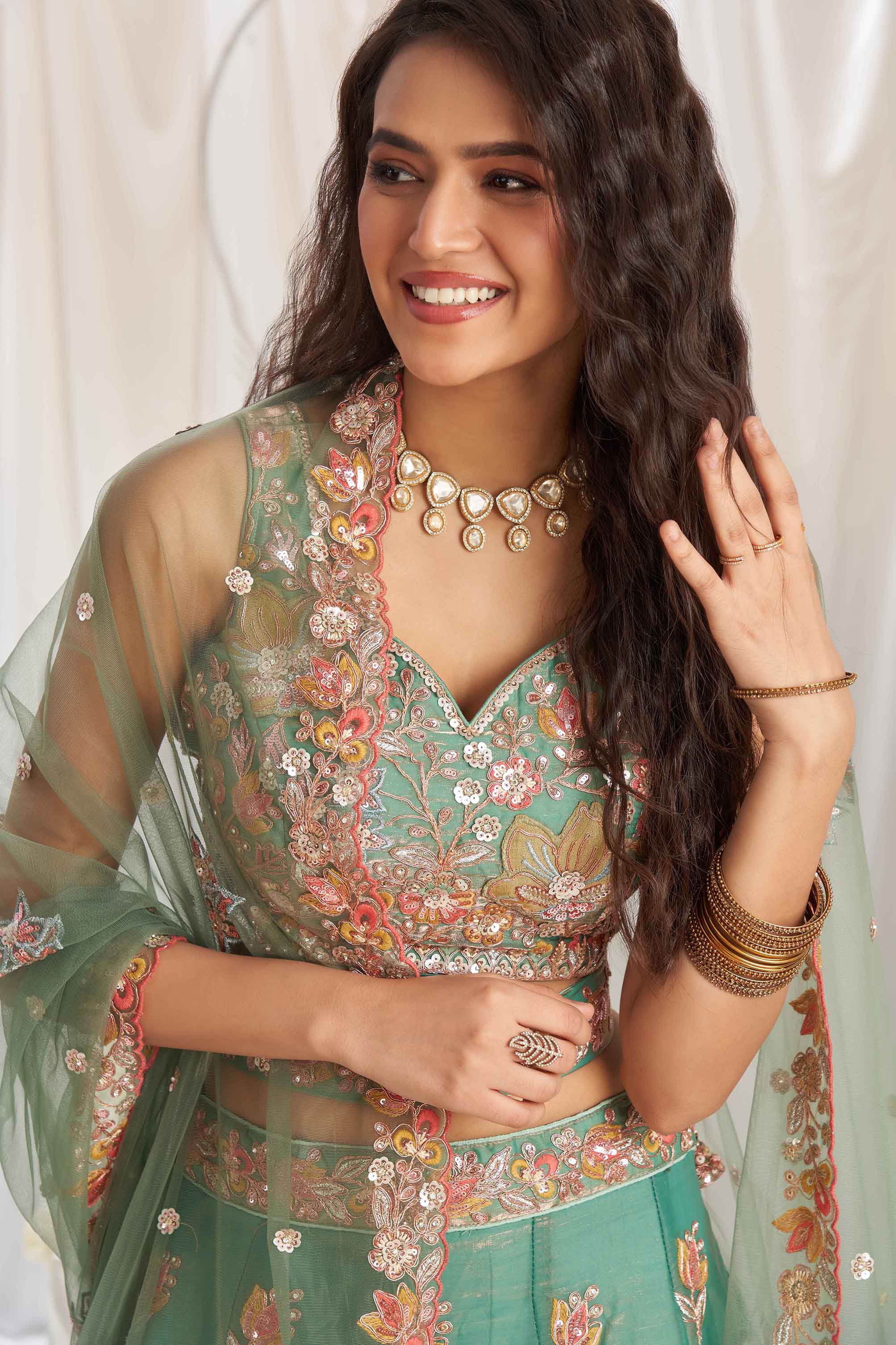 Women's Designer Wedding Outfit - Semi Stitched