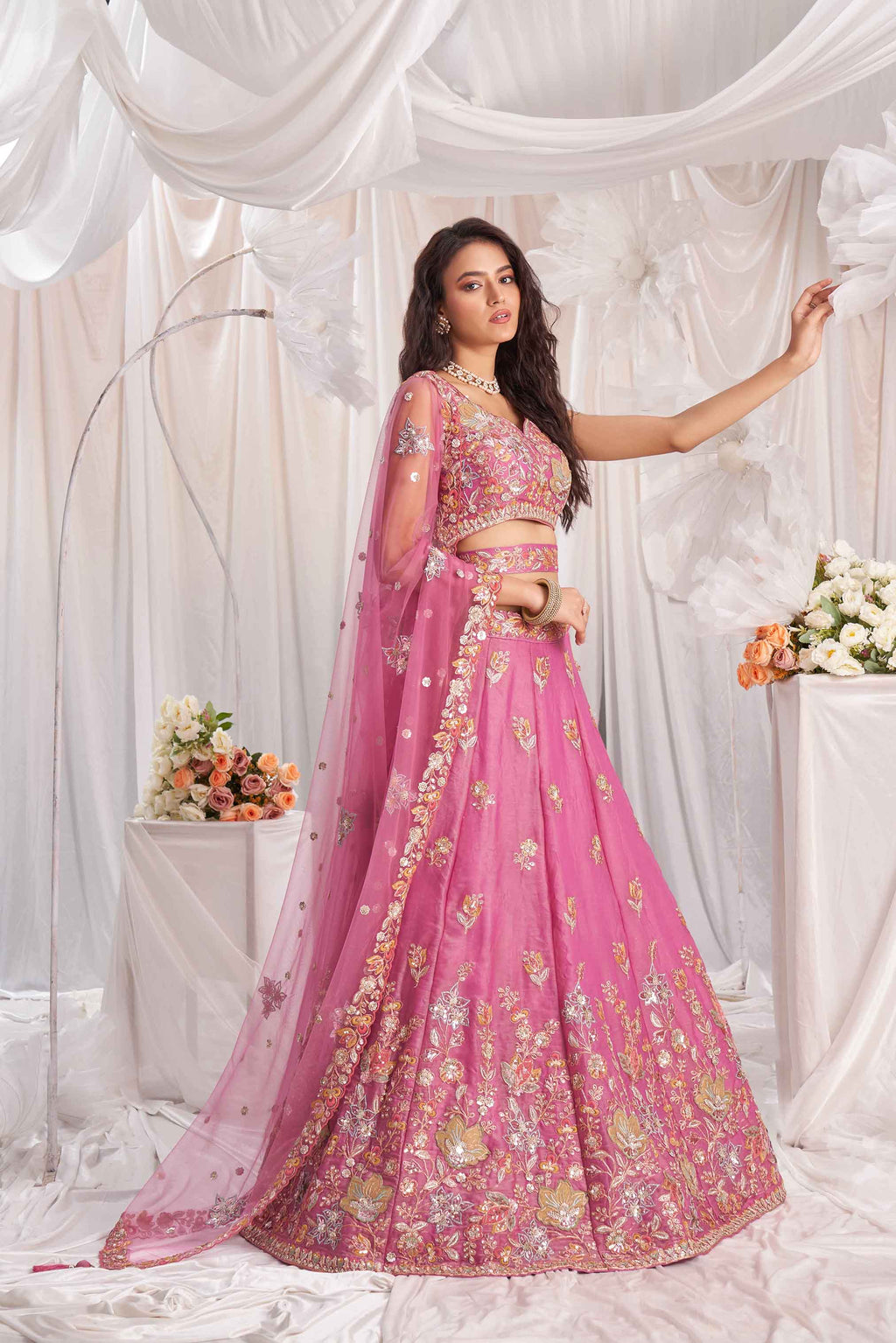 Women's Designer Wedding Outfit - Semi Stitched