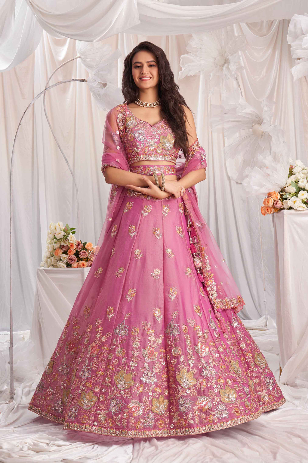 Women's Designer Wedding Outfit - Semi Stitched