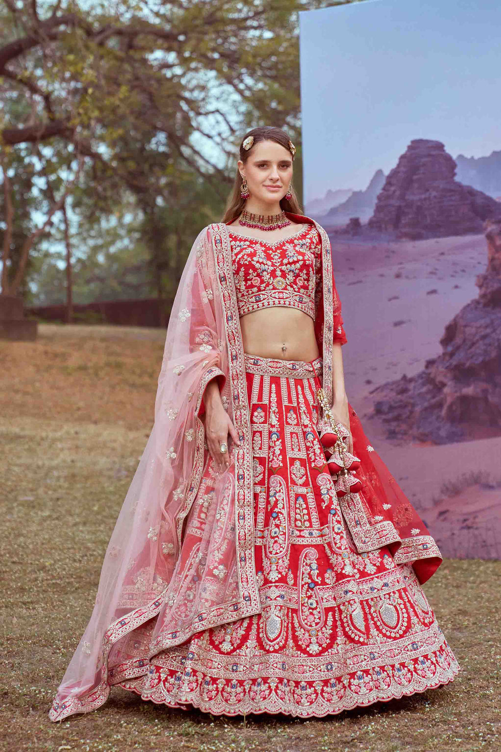 Women's Lahenga Choli -Semi Stitched