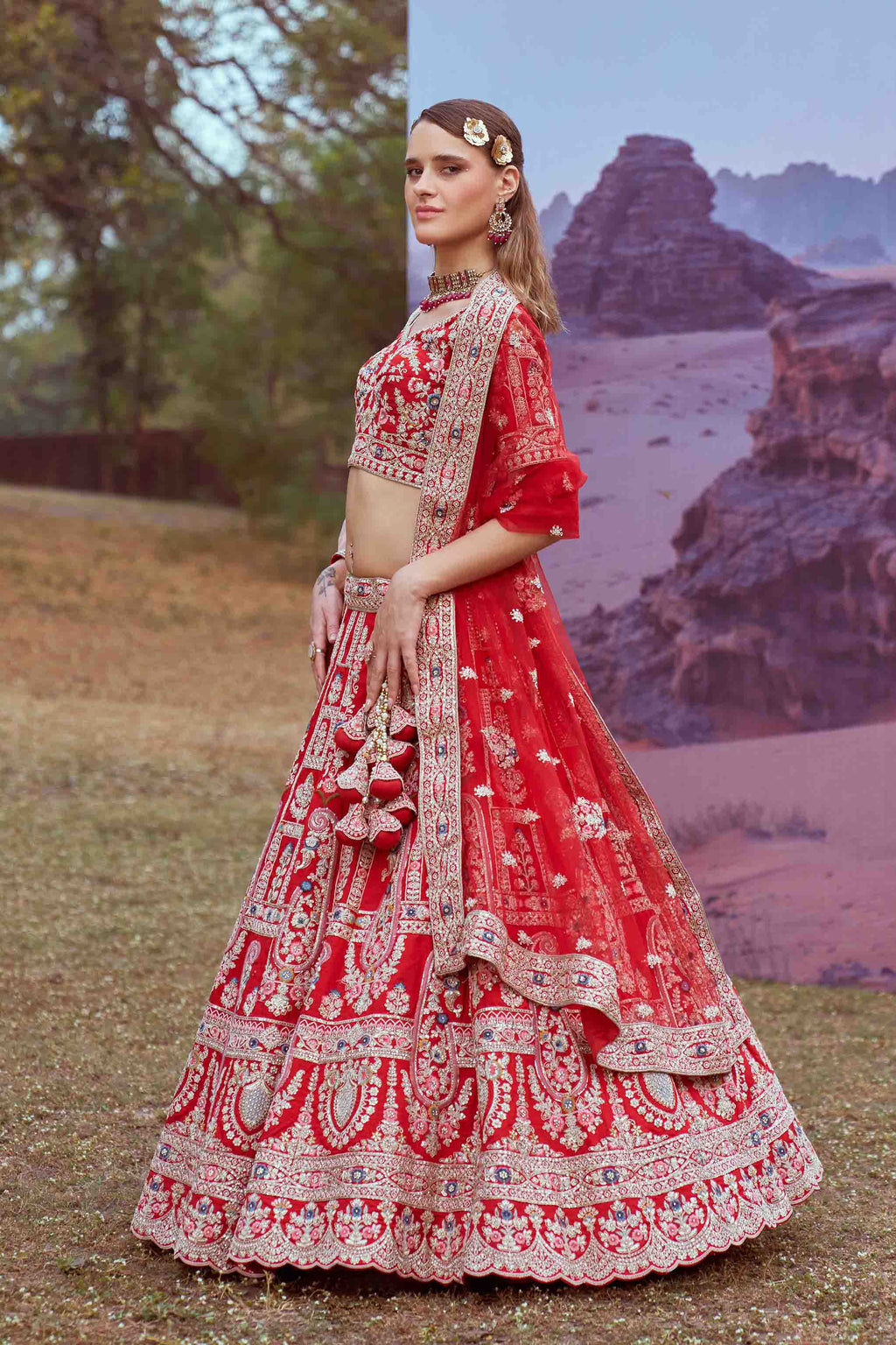 Women's Lahenga Choli -Semi Stitched