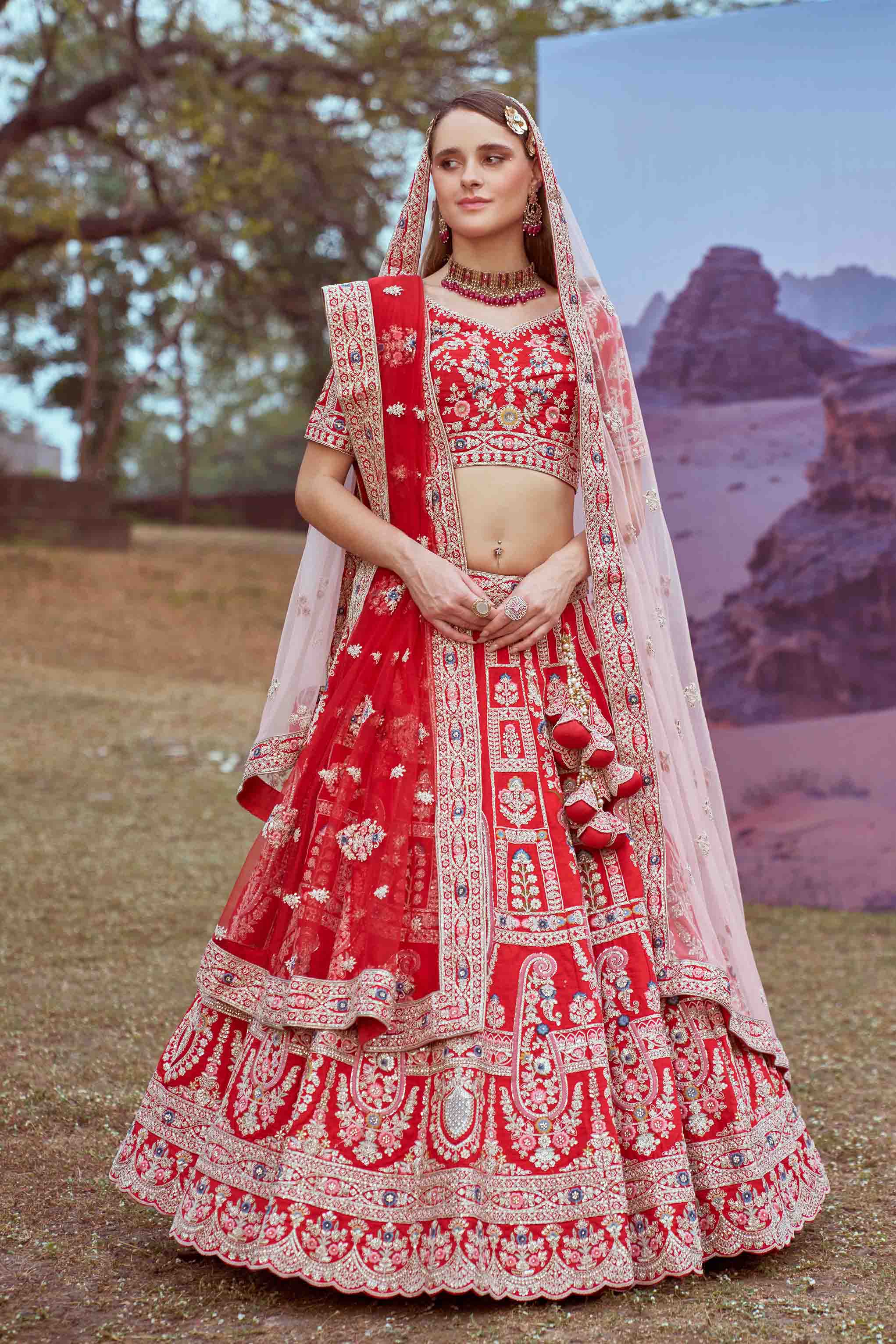 Women's Lahenga Choli -Semi Stitched