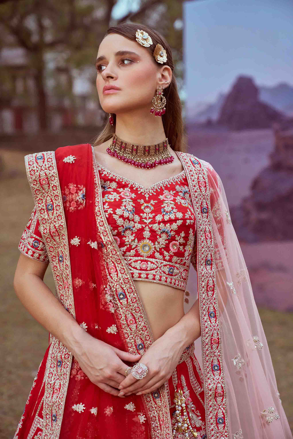 Women's Lahenga Choli -Semi Stitched