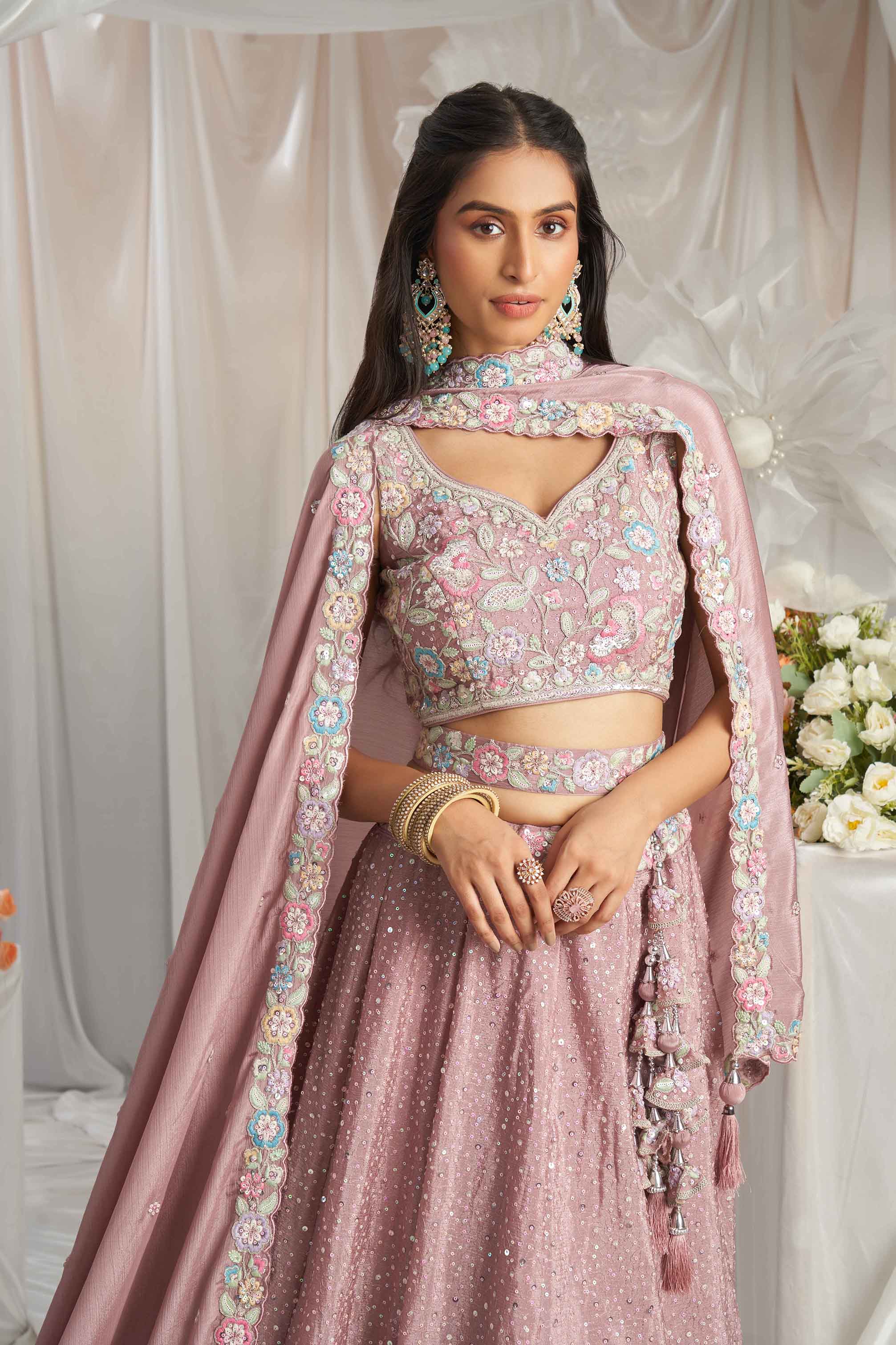 Women's Designer - Lahenga Choli - Semi Stitched