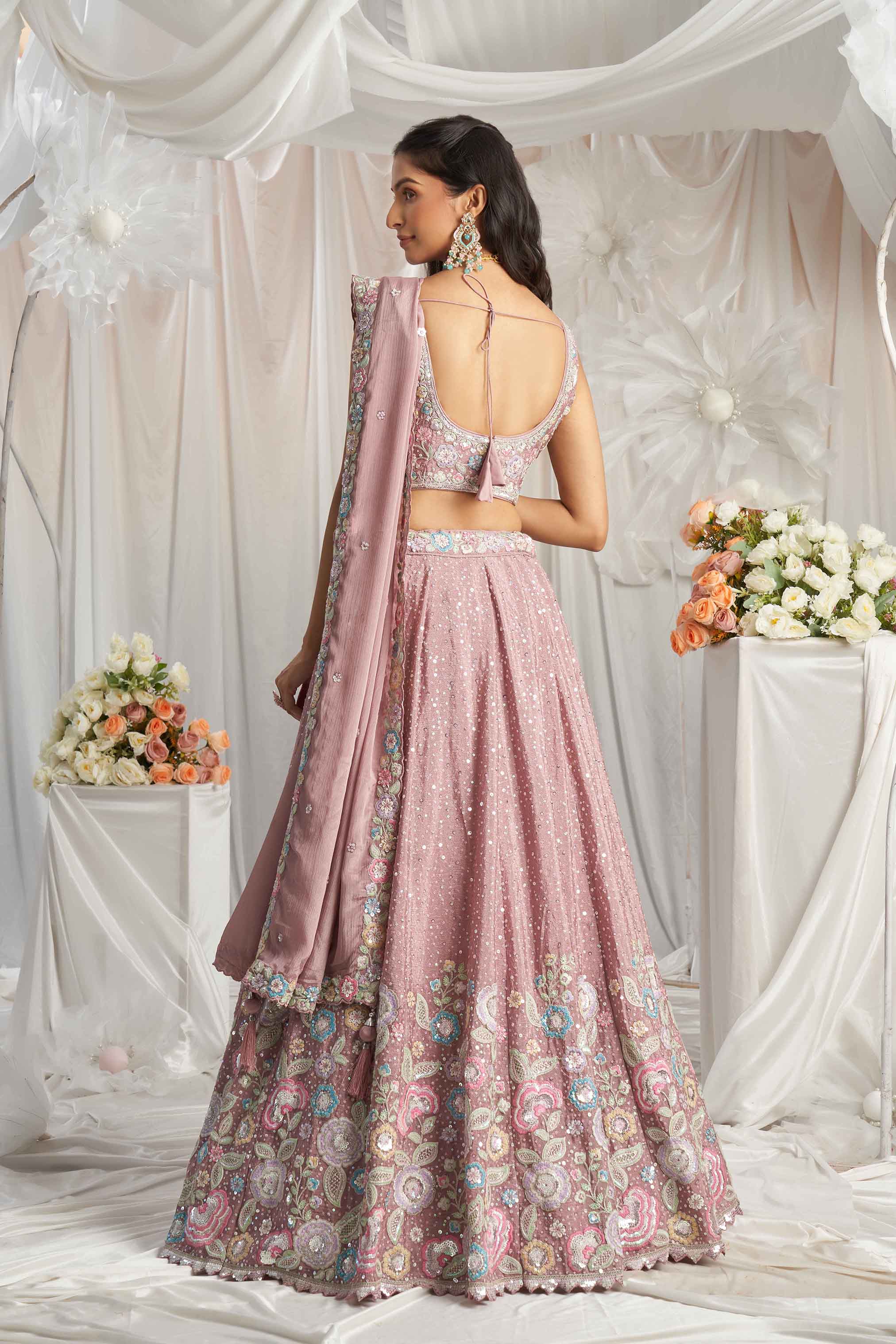 Women's Designer - Lahenga Choli - Semi Stitched