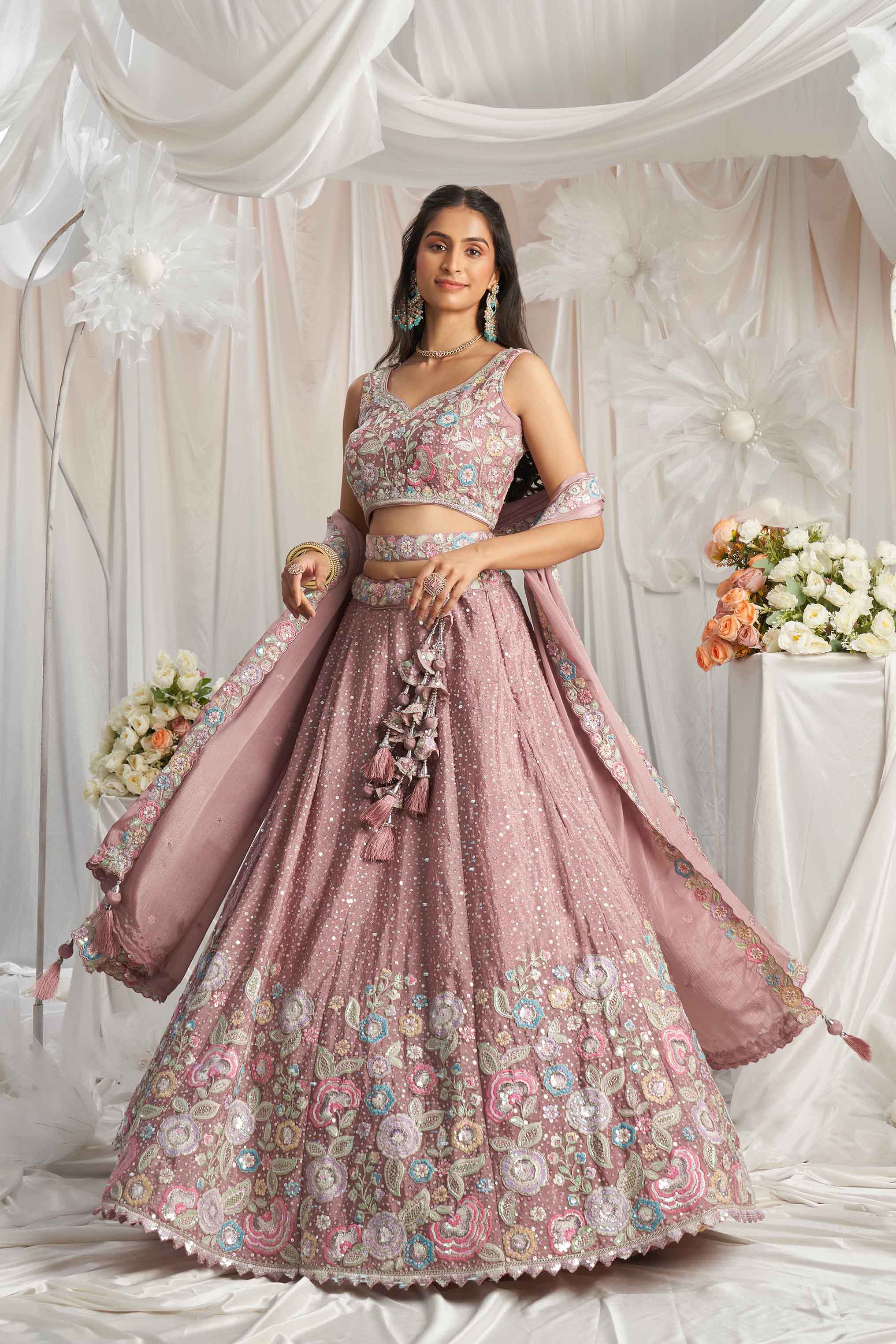Women's Designer - Lahenga Choli - Semi Stitched