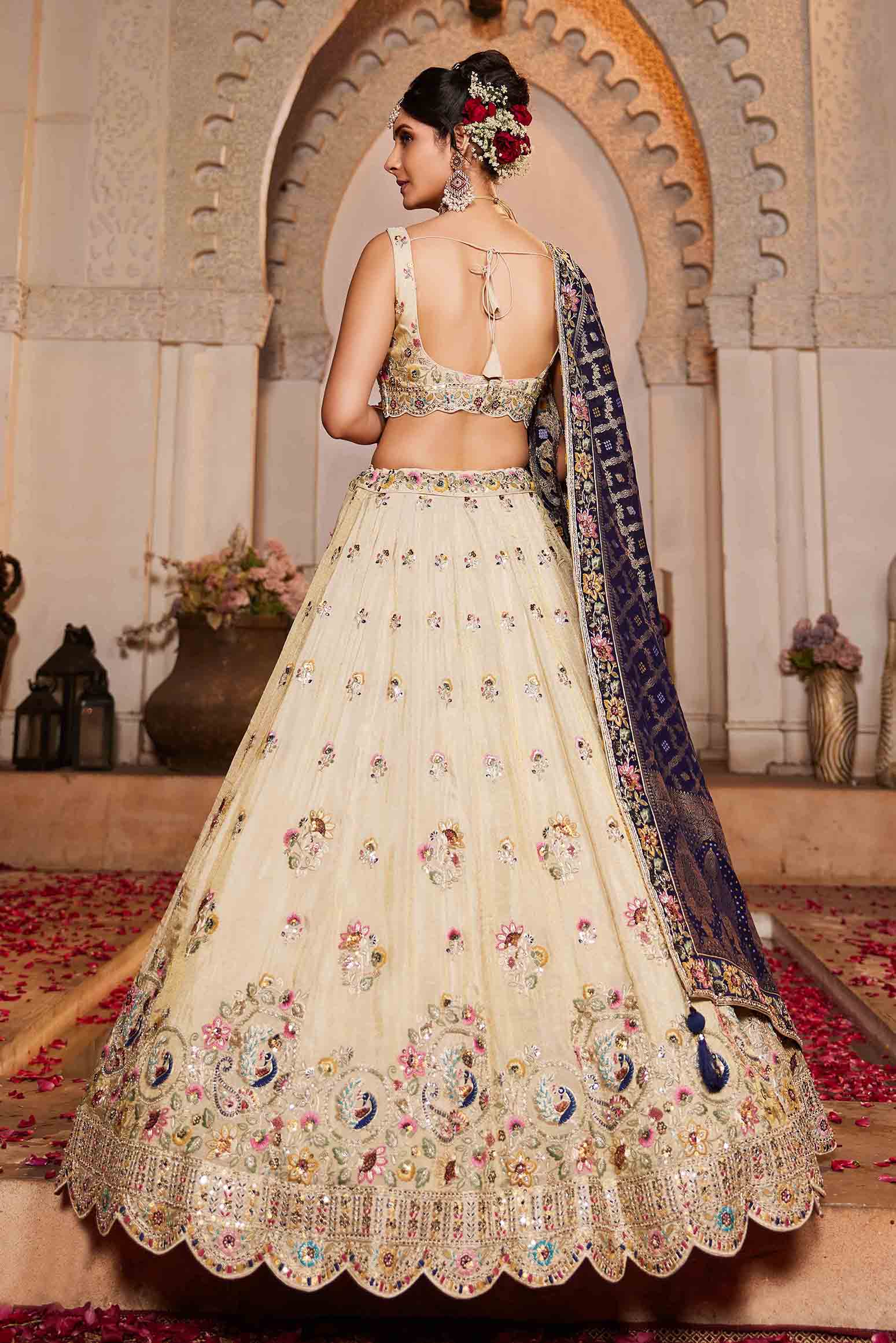 Women's Lahenga Choli Set - Semi Stitched