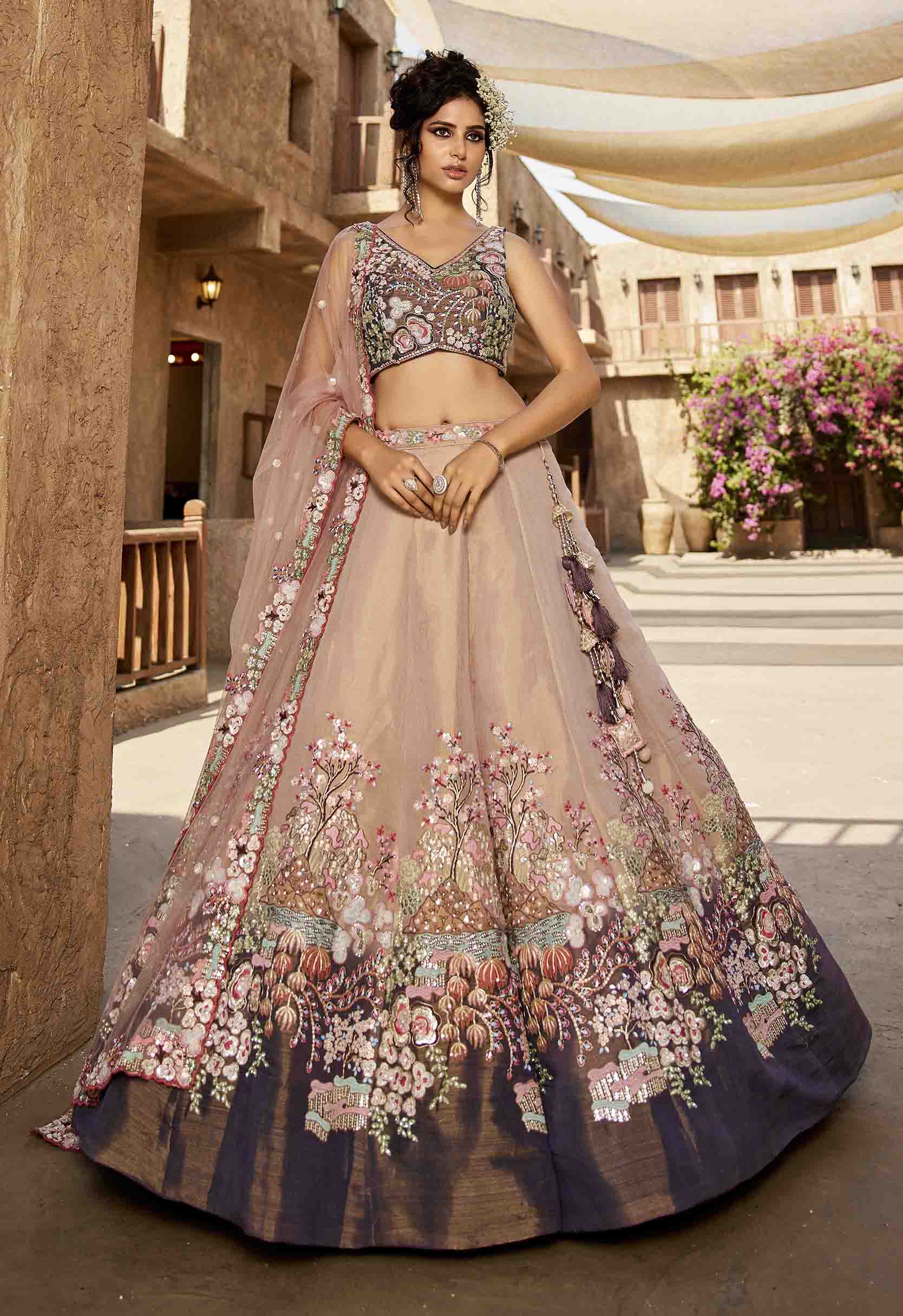 Women's Majestic Lehenga Choli - semi stitched