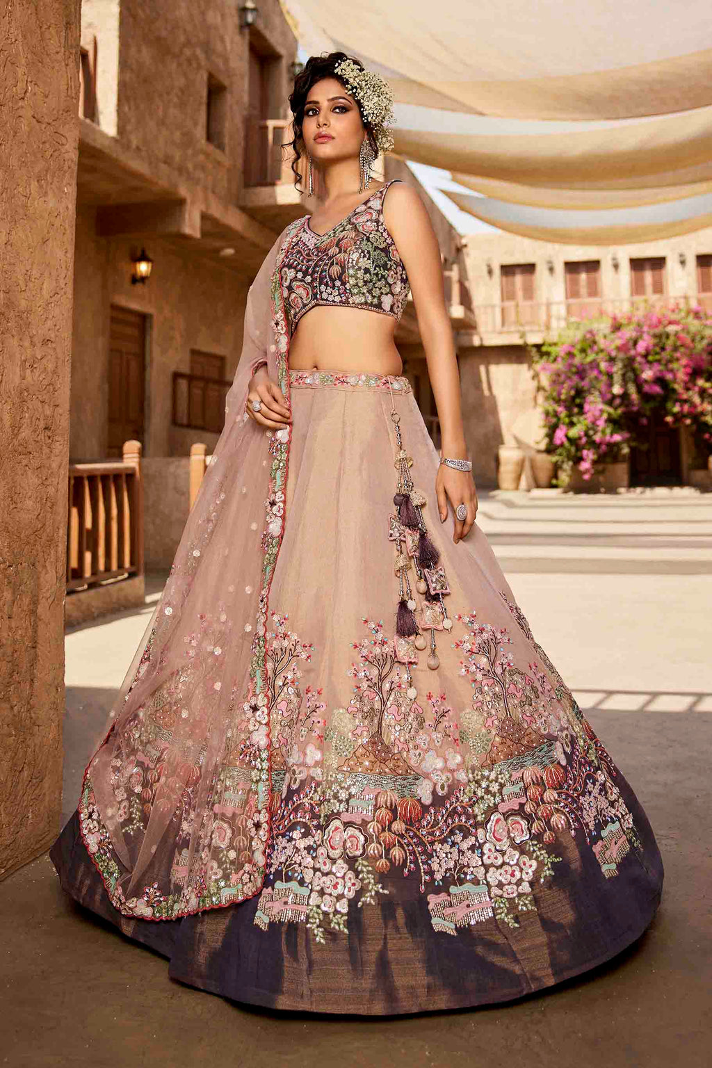 Women's Majestic Lehenga Choli - semi stitched