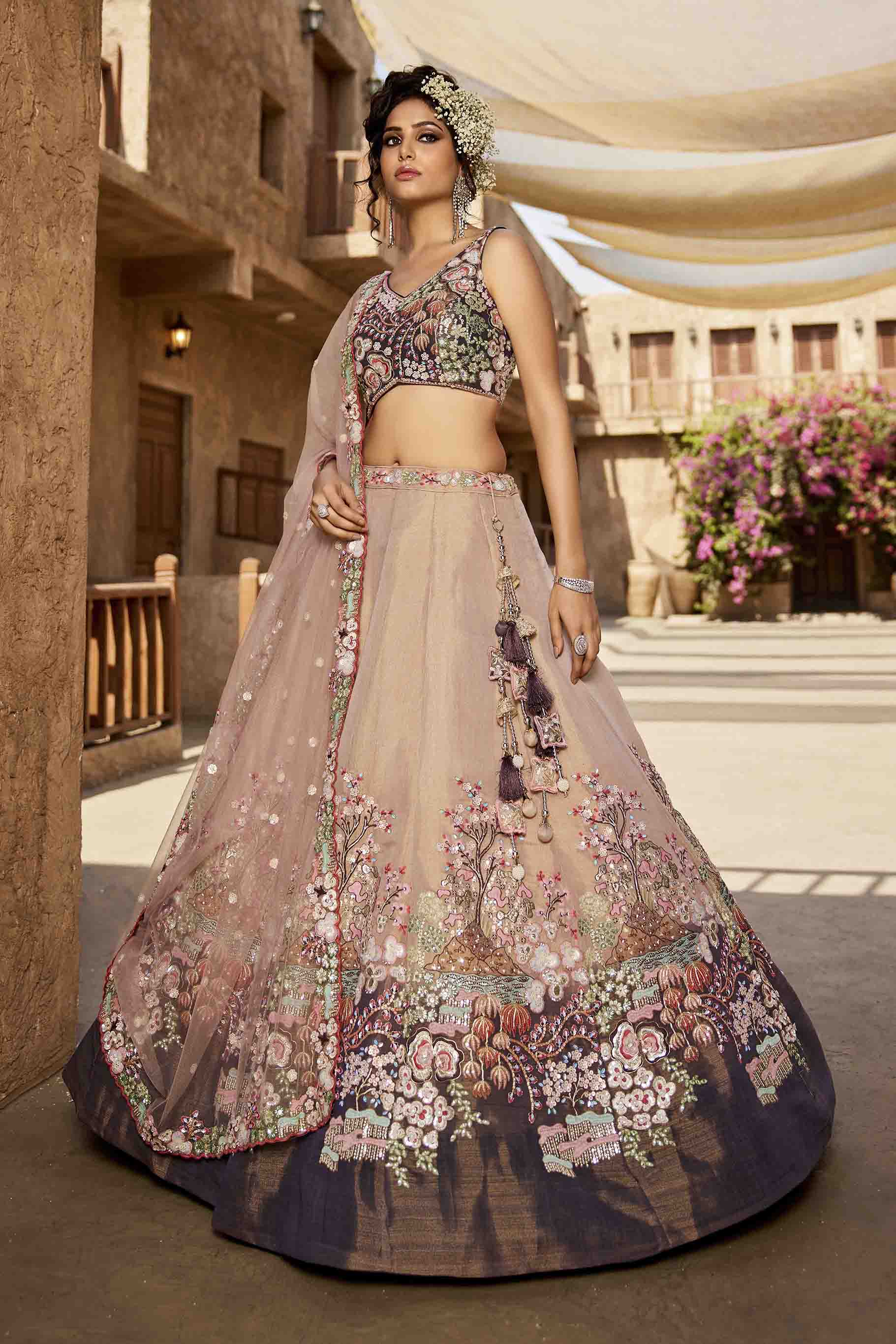 Women's Majestic Lehenga Choli - semi stitched
