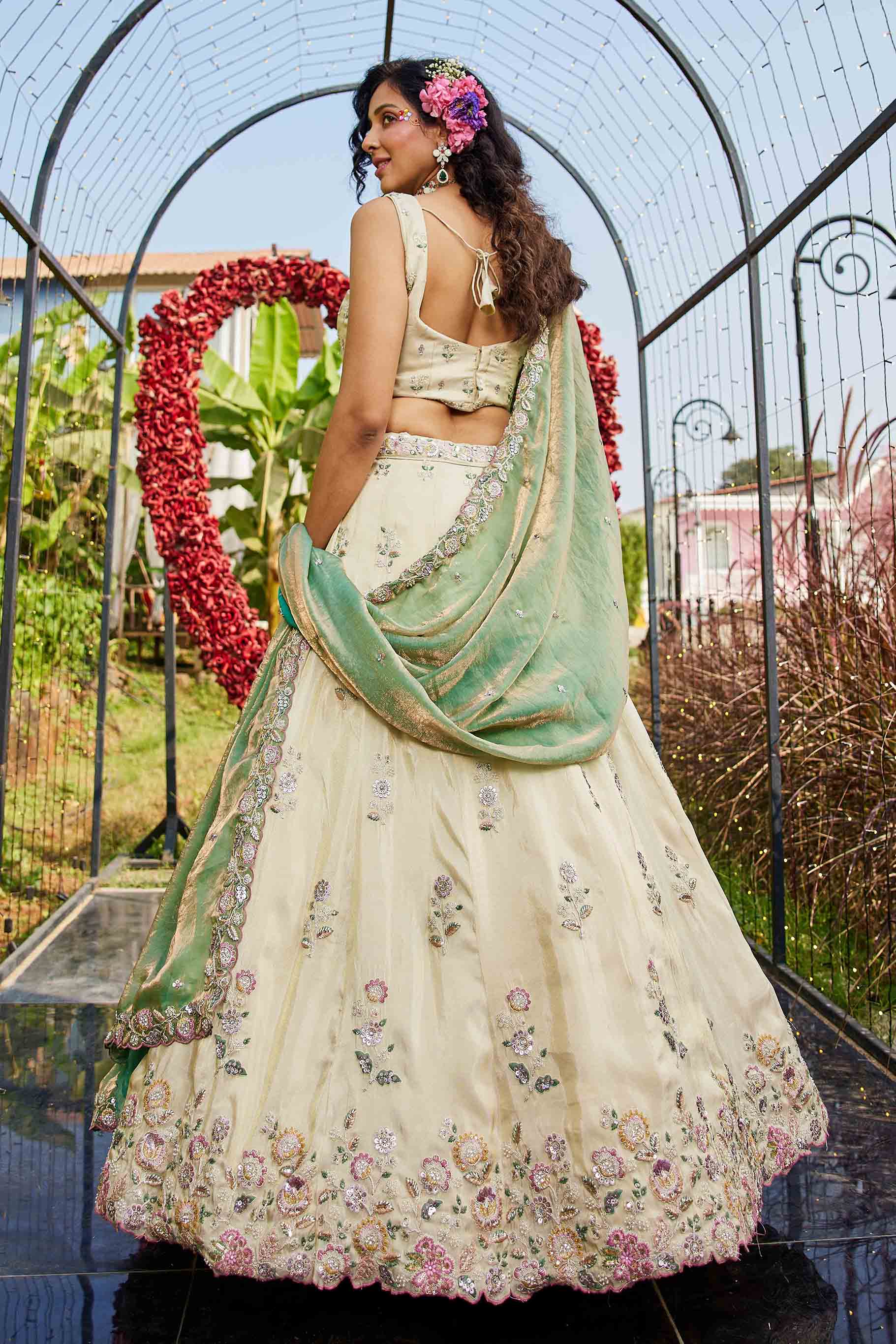 Women's Lahenga Choli set - Semi Stitched