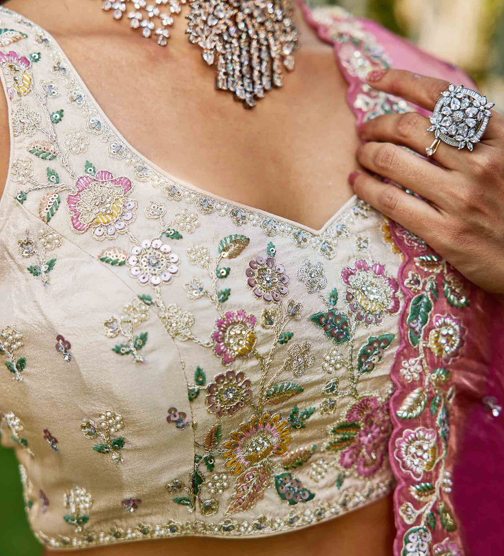 Women's Lahenga Choli set - Semi Stitched