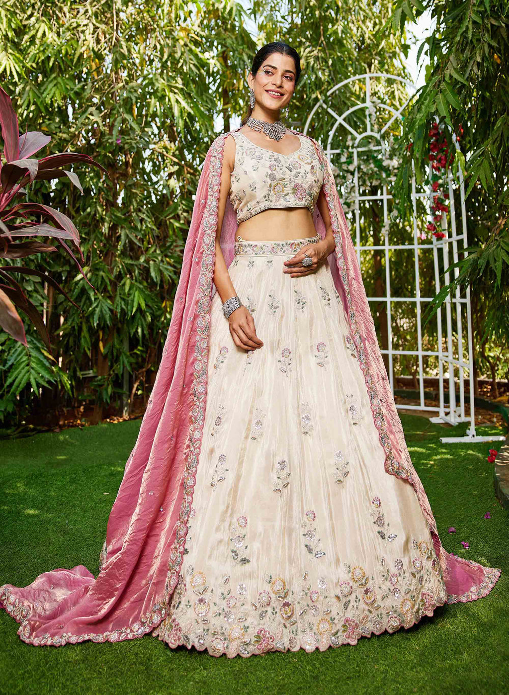 Women's Lahenga Choli set - Semi Stitched