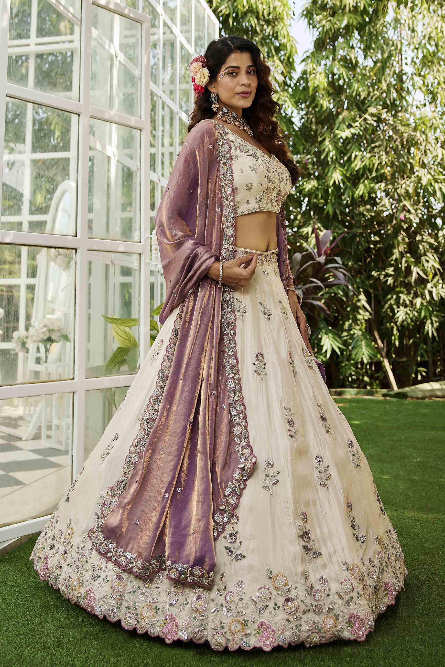 Women's Lahenga Choli set - Semi Stitched