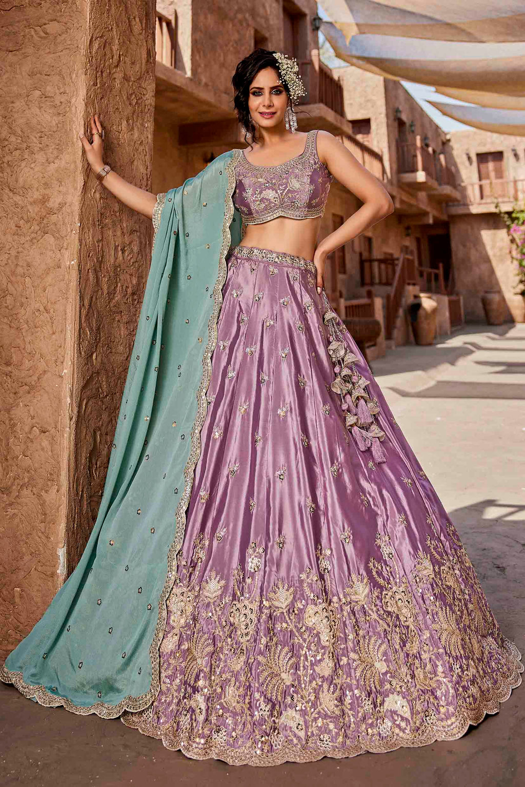 Designer wedding lehenga - Semi Stitched
