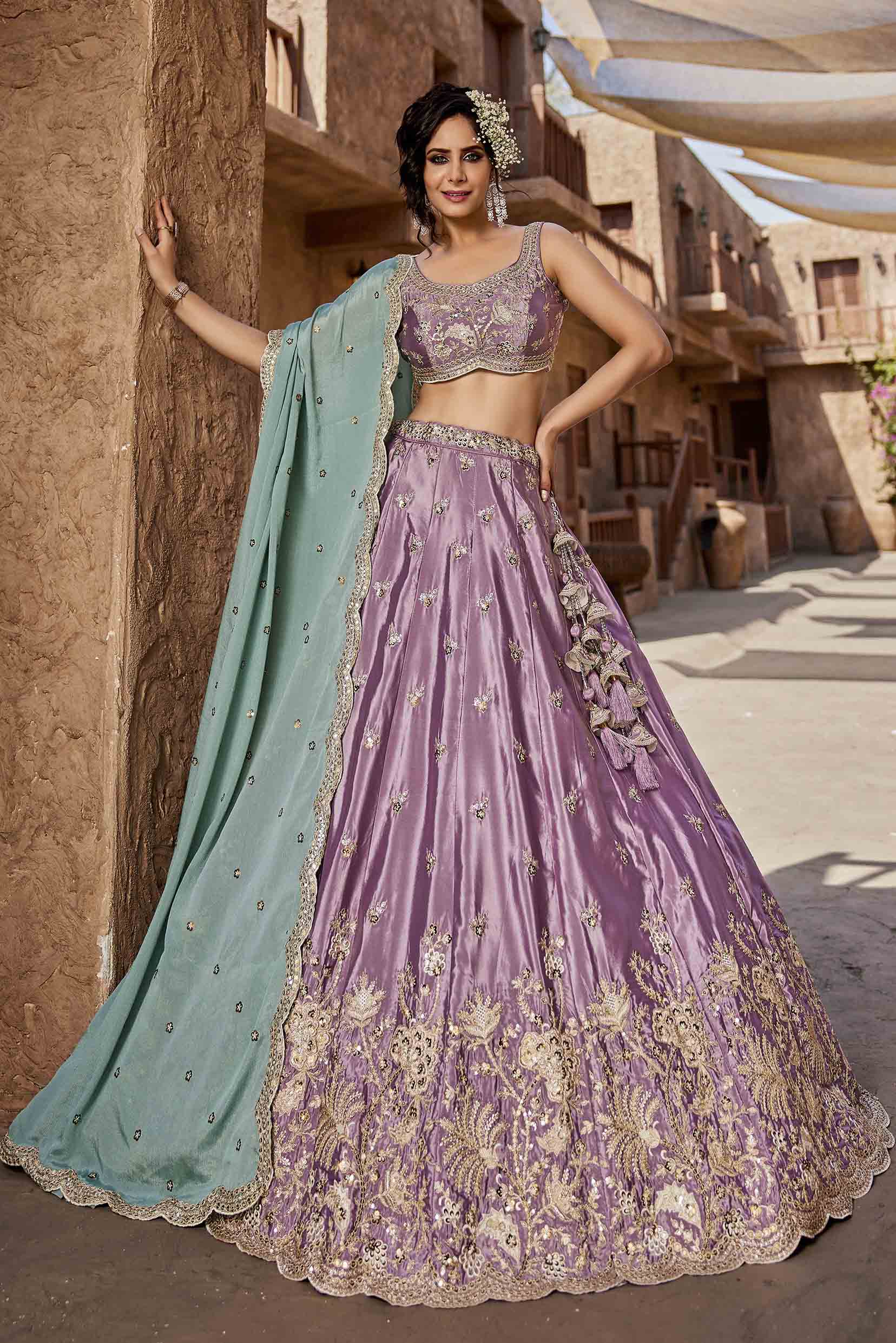 Designer wedding lehenga - Semi Stitched