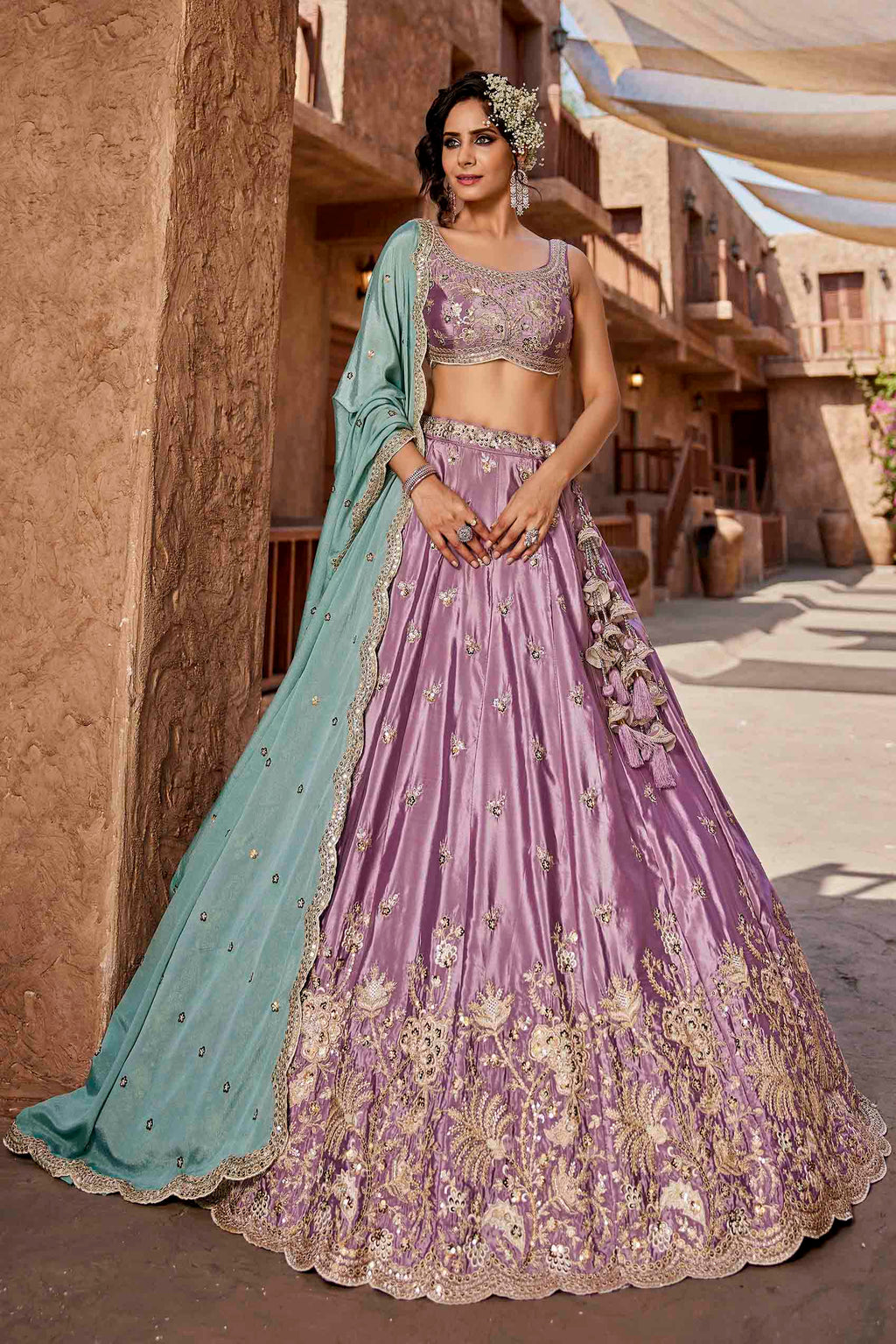 Designer wedding lehenga - Semi Stitched