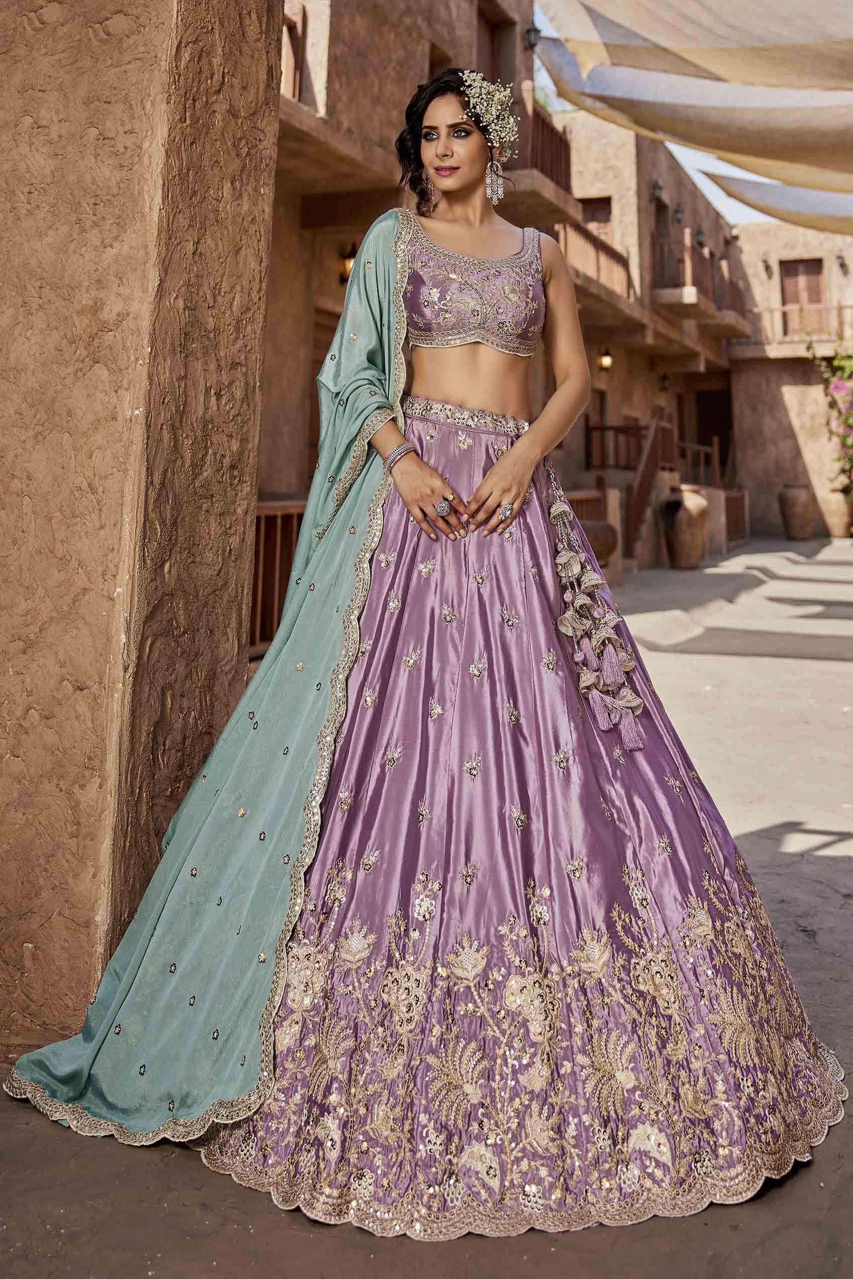 Designer wedding lehenga - Semi Stitched